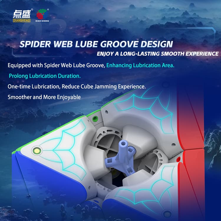 DianSheng Googol 19.5 CM Magnetic Pyraminx - Black Internal image 7