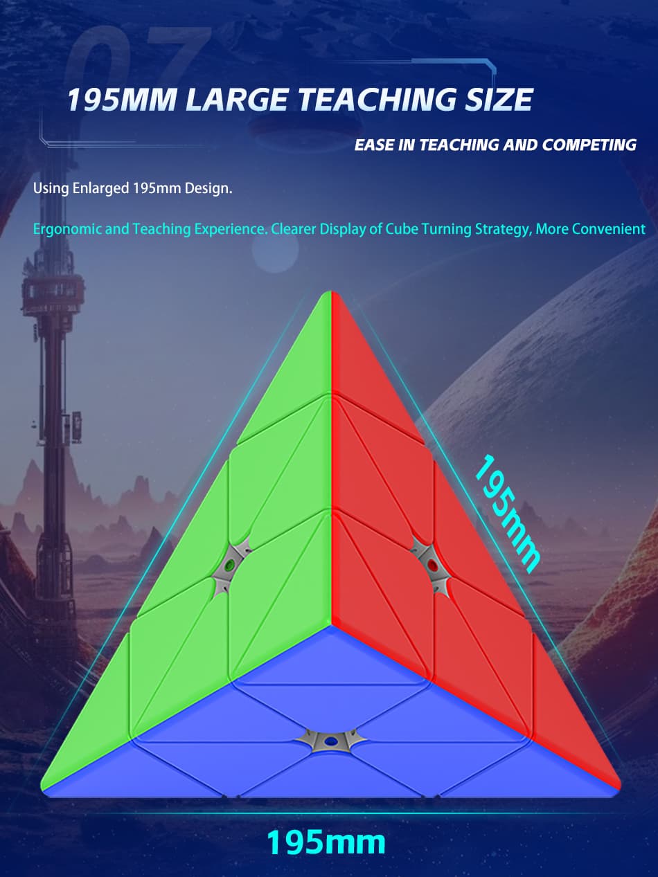 DianSheng Googol 19.5 CM Magnetic Pyraminx - Black Internal image 15