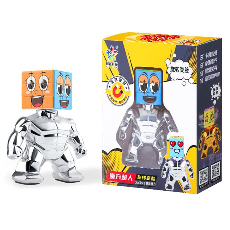 Yuxin Super Hero Cube 3x3 (Mini 3.5cm) - Silver image 2
