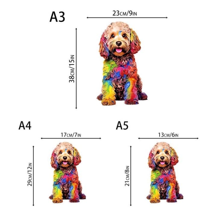 Dog Wooden Puzzle(A5) image 2