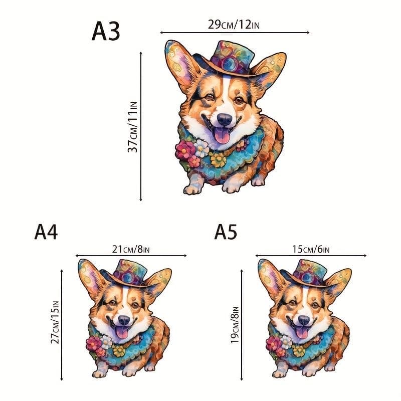 Corgi Wooden Puzzle(A5) image 2