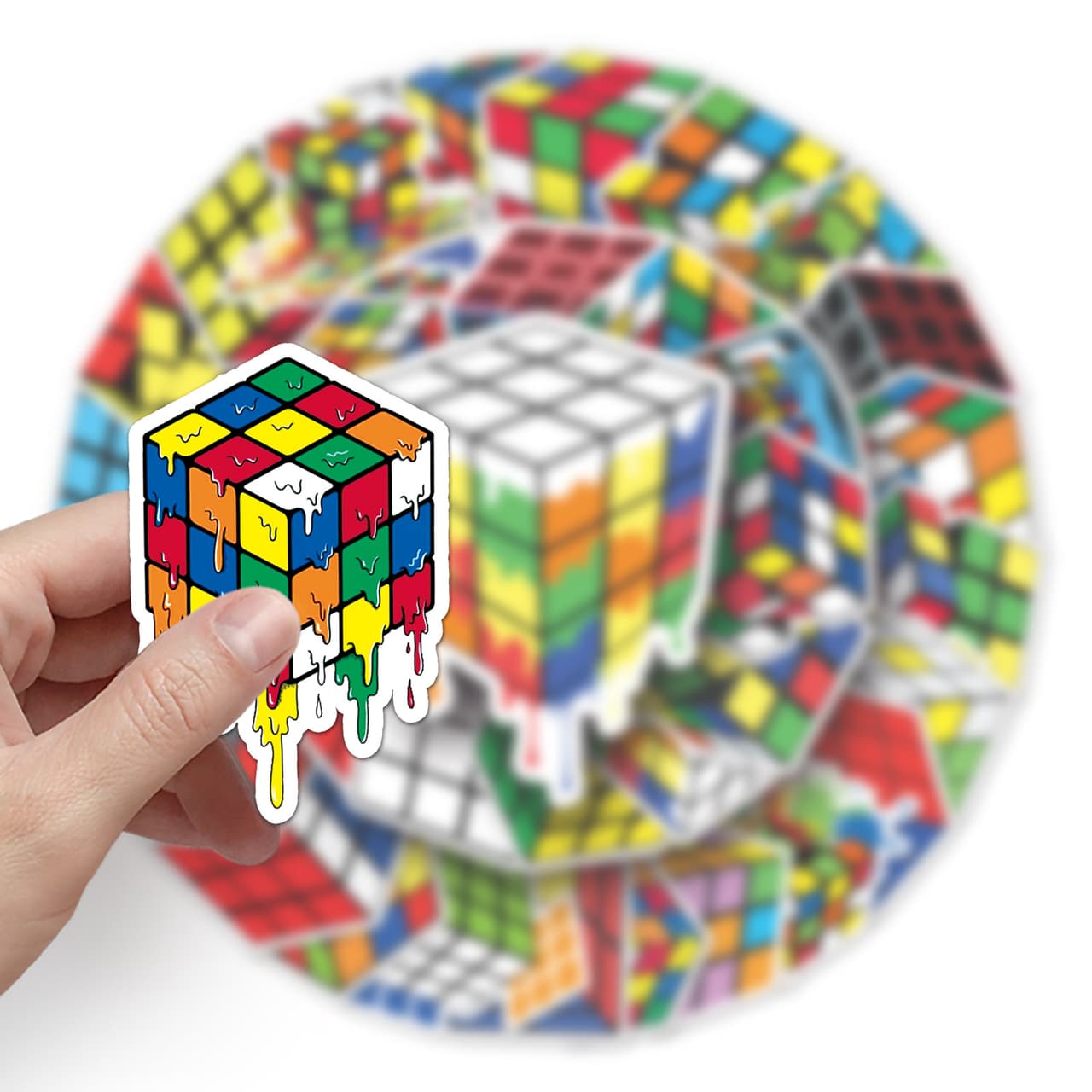 Cube Pattern Graffiti Stickers set(50pcs) image 4