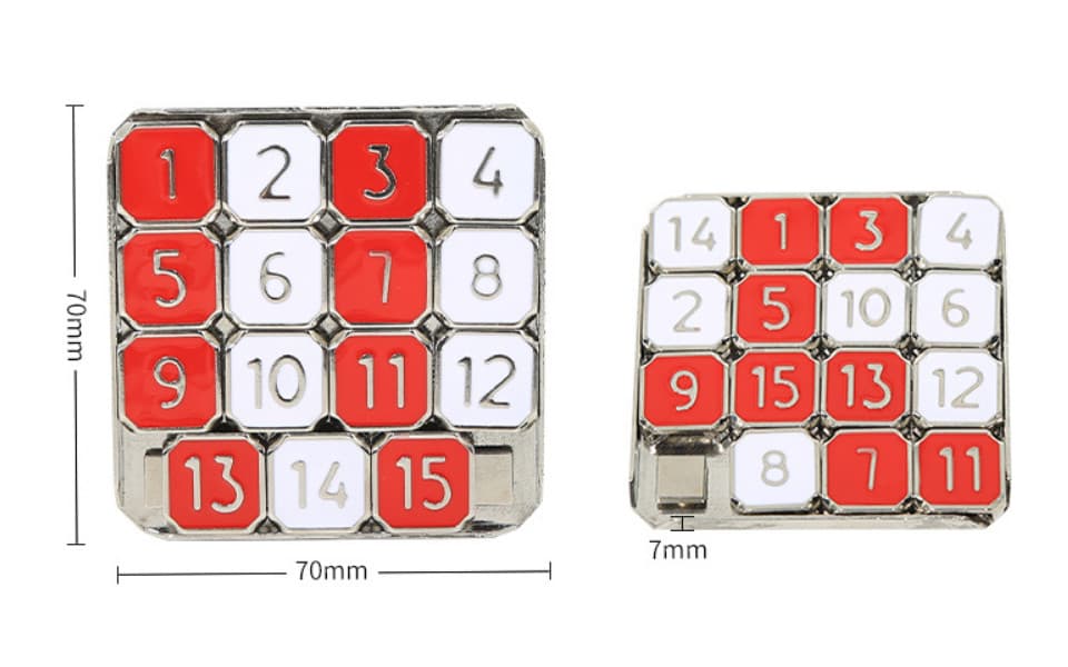 Metallic 15 Numbers Klotski Puzzle image 3