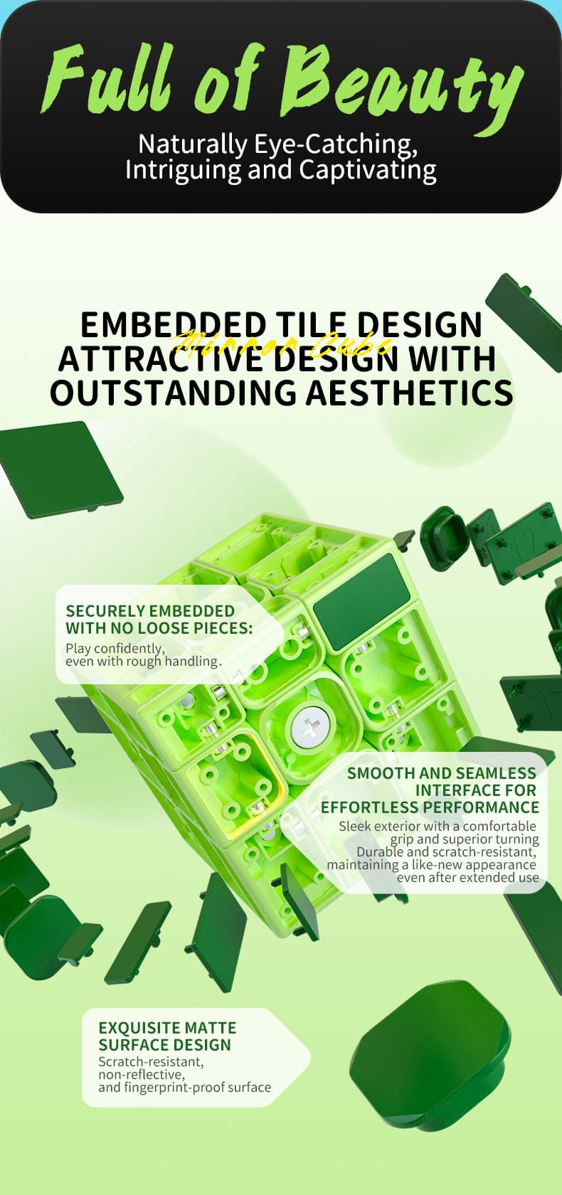 QiYi Tiled Mirror Cube (Magnetic) - Stickerless image 5