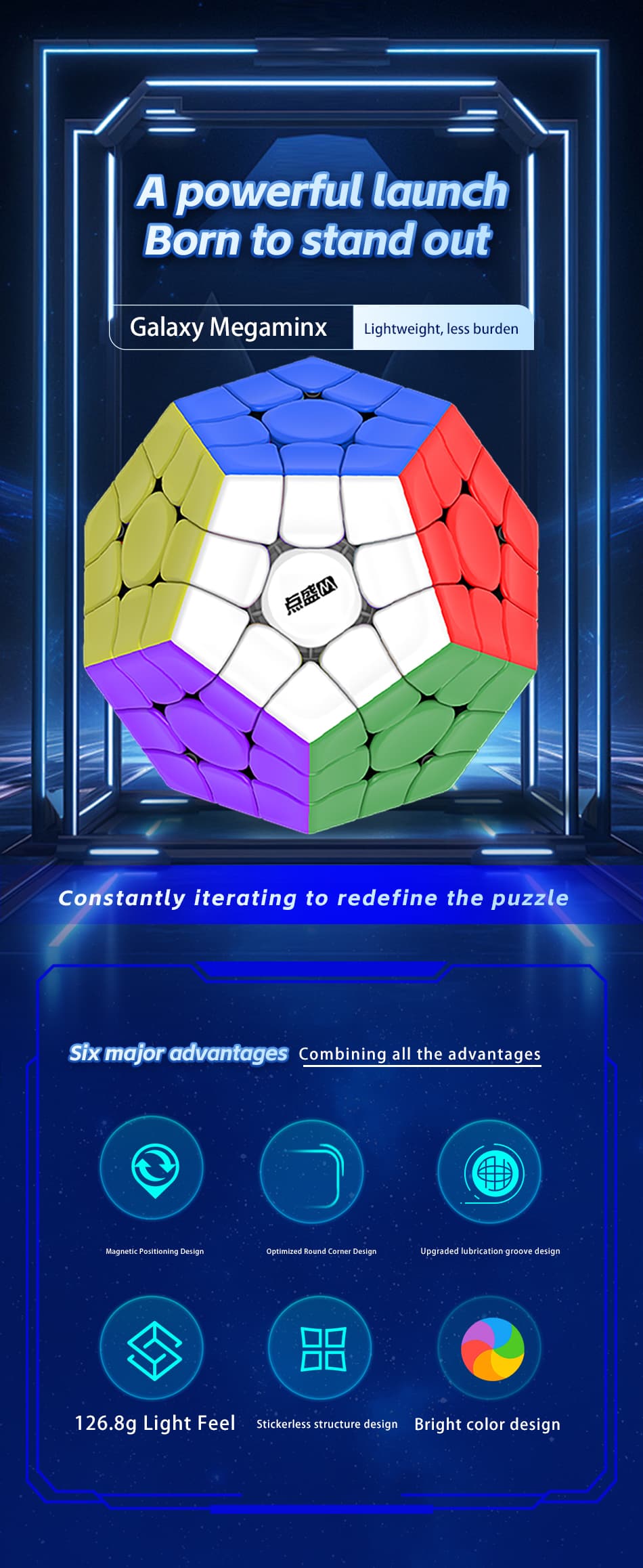 Diansheng Galaxy 3x3 Megaminx M - Black Internal image 3