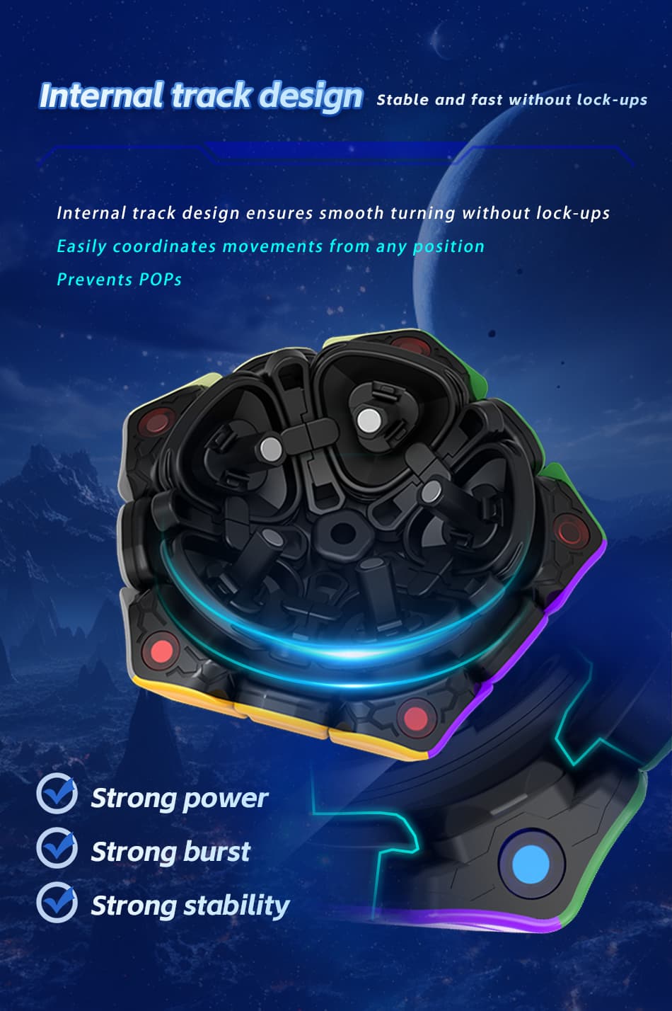 Diansheng Galaxy 3x3 Megaminx M - Black Internal image 6