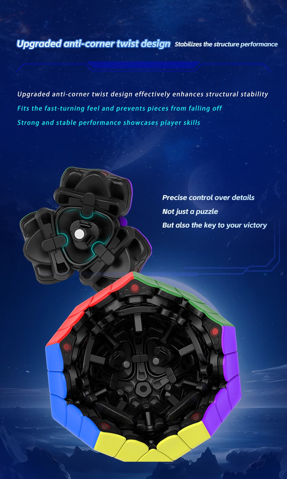 Diansheng Galaxy 3x3 Megaminx M - Black Internal image 7