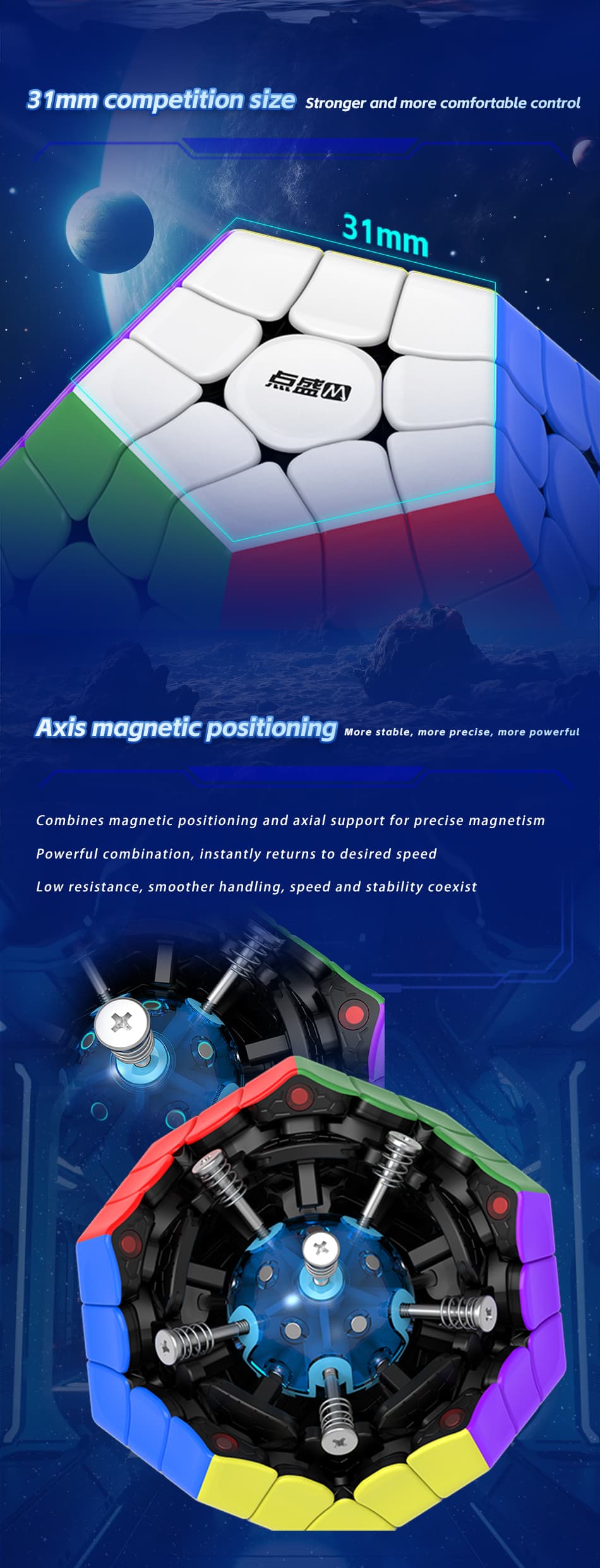 Diansheng Galaxy 3x3 Megaminx M - Black Internal image 10