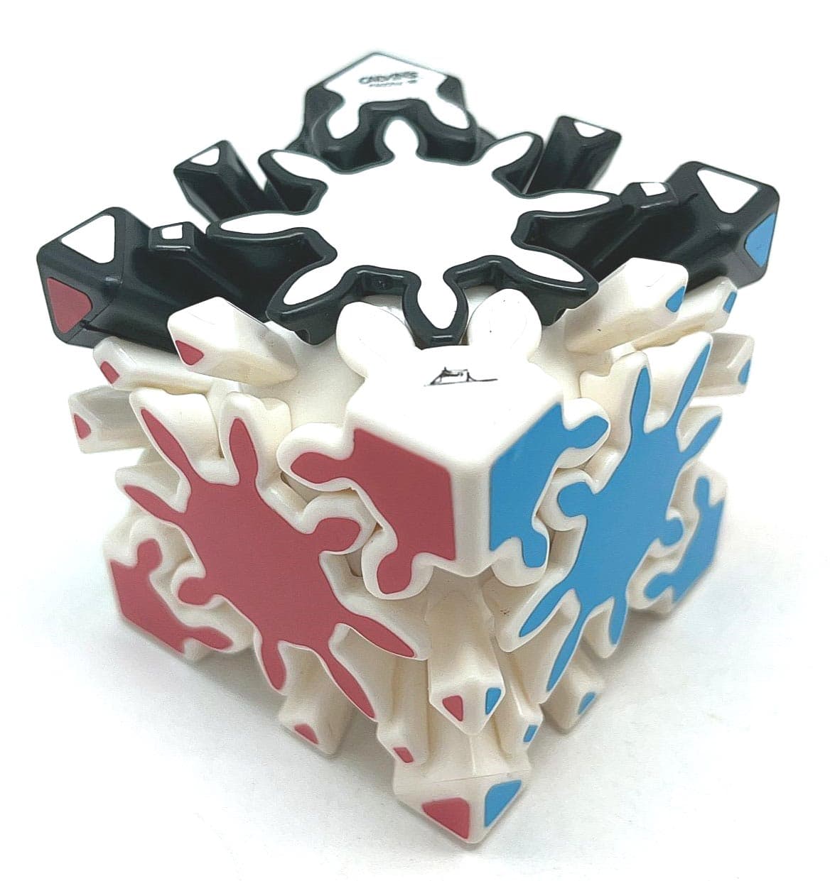 Timur Gear Skewb BW Body with 6-color stickers - Blue+White