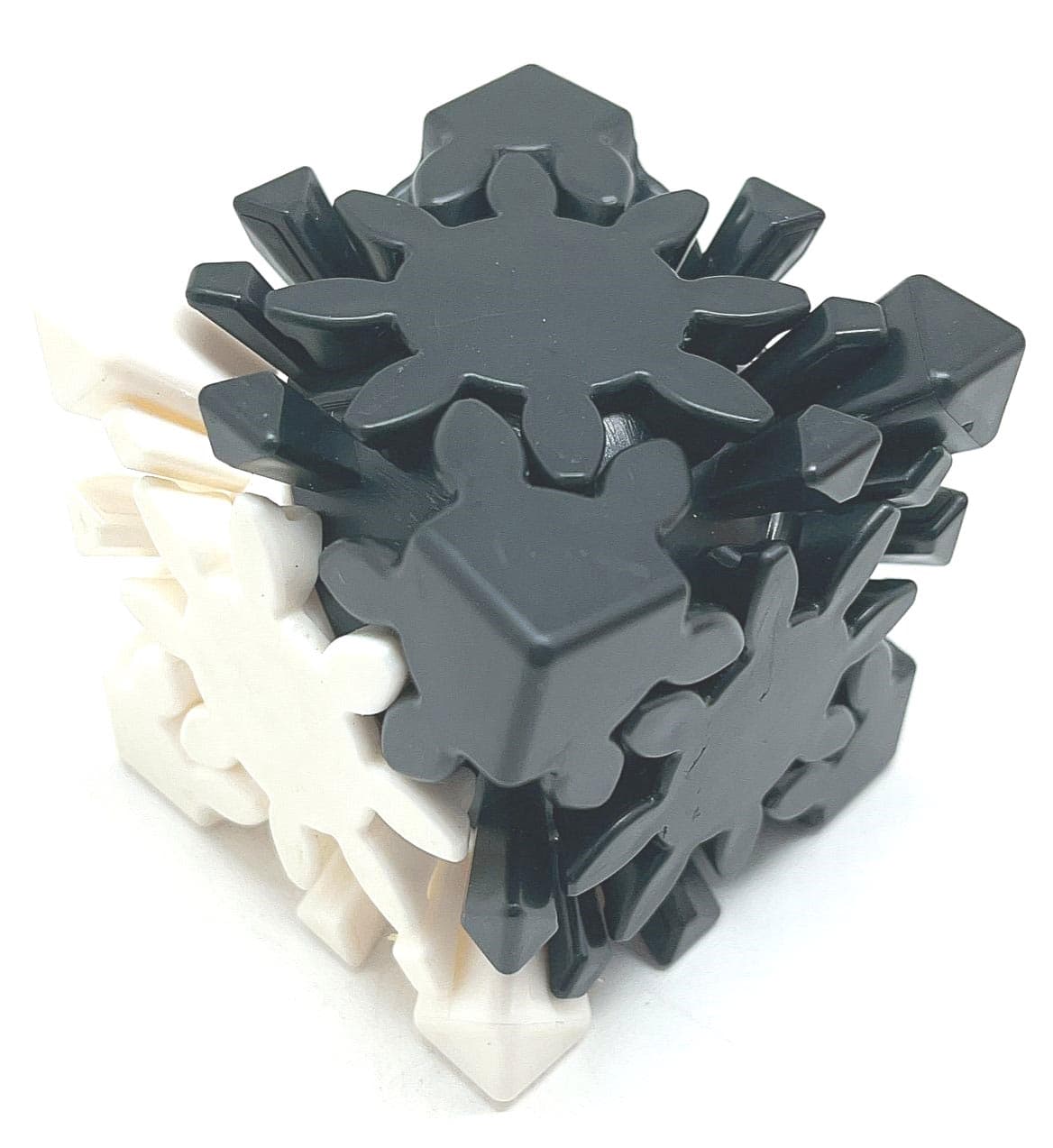 Timur Gear Skewb Black White Body - Blue+White image 3