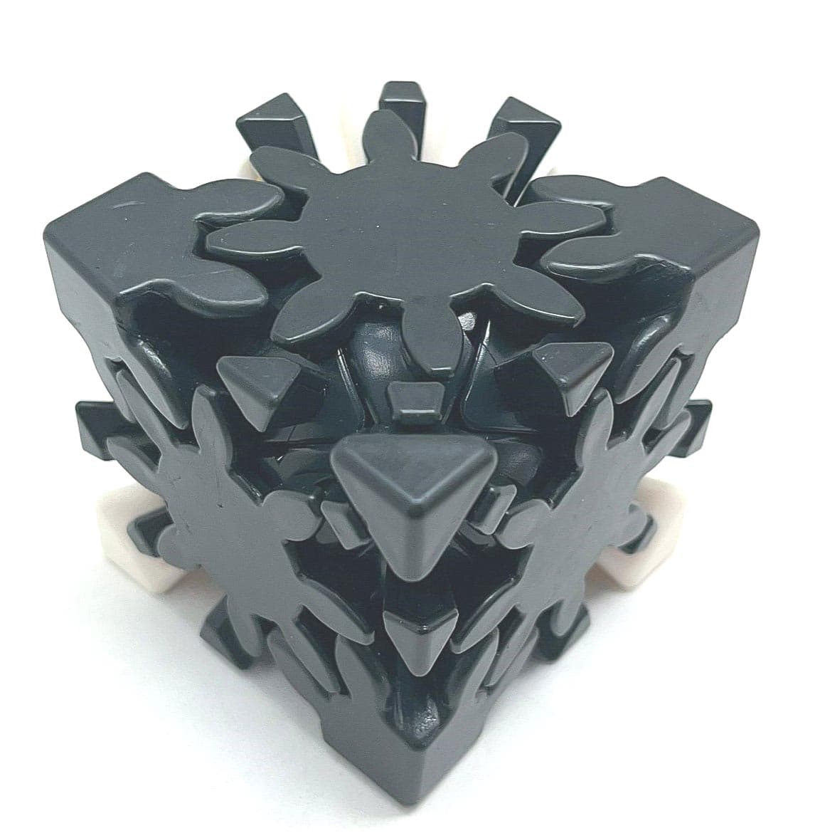 Timur Gear Skewb Black White Body - Blue+White image 4