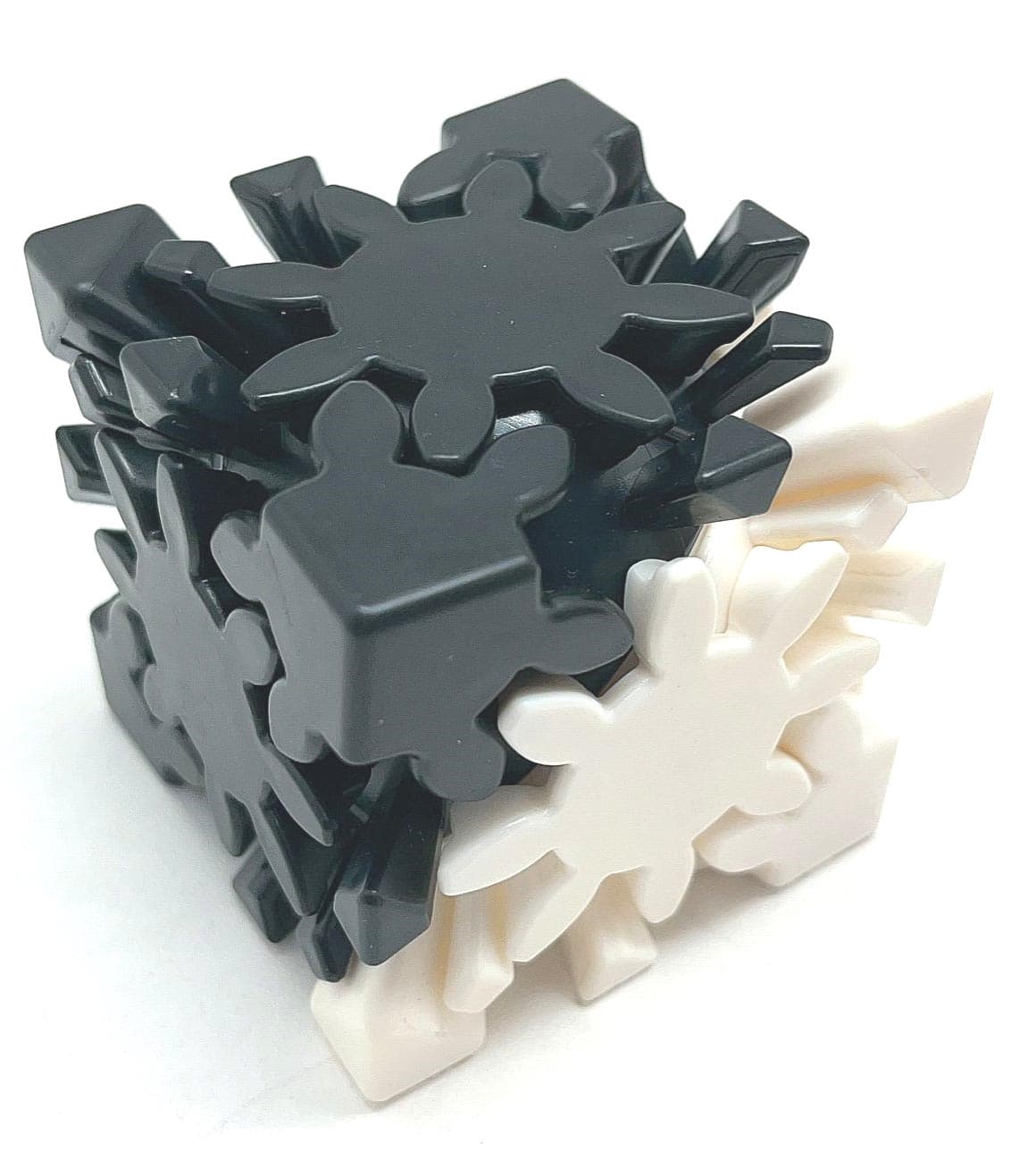 Timur Gear Skewb Black White Body - Blue+White image 5