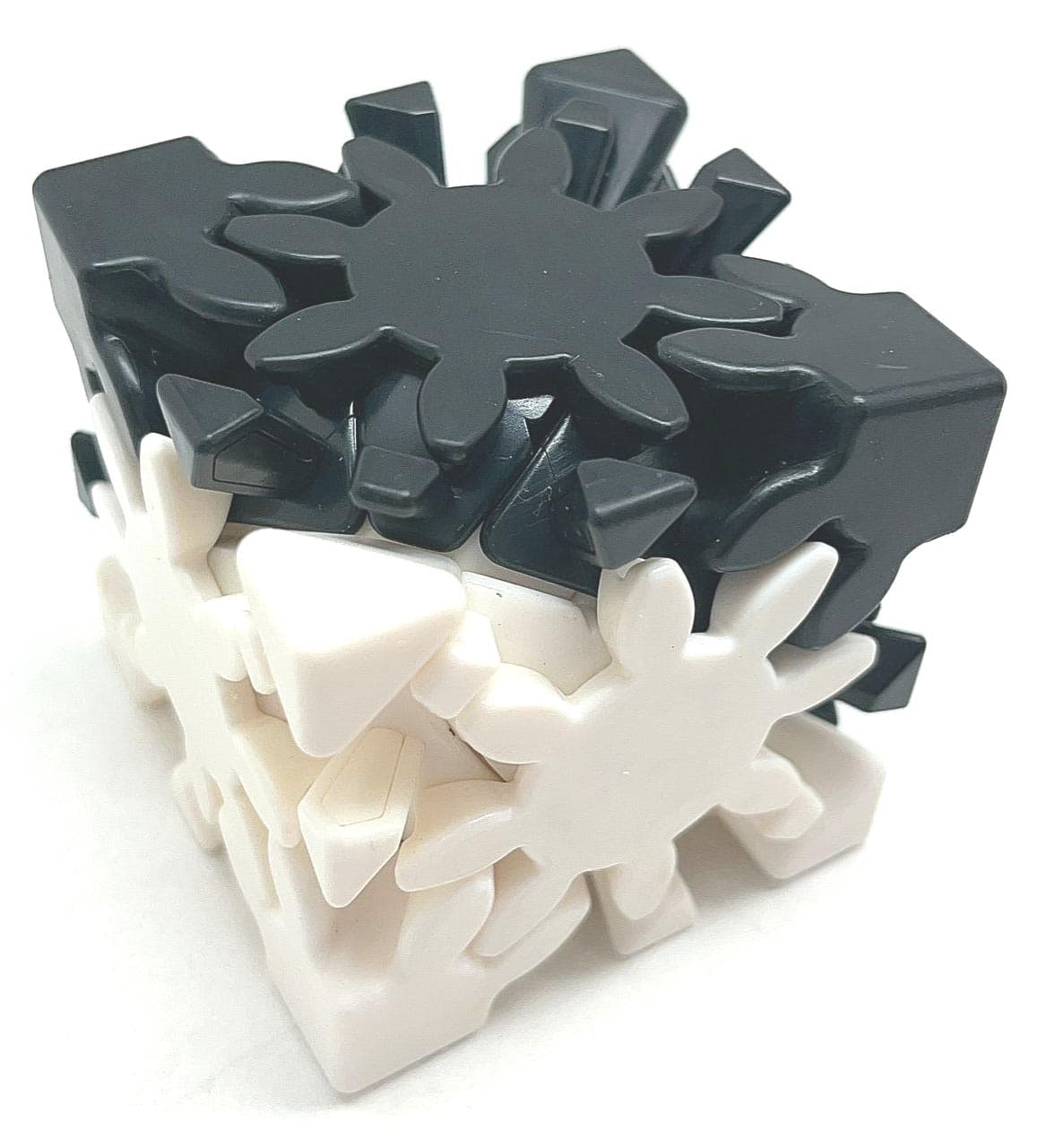 Timur Gear Skewb Black White Body - Blue+White image 1