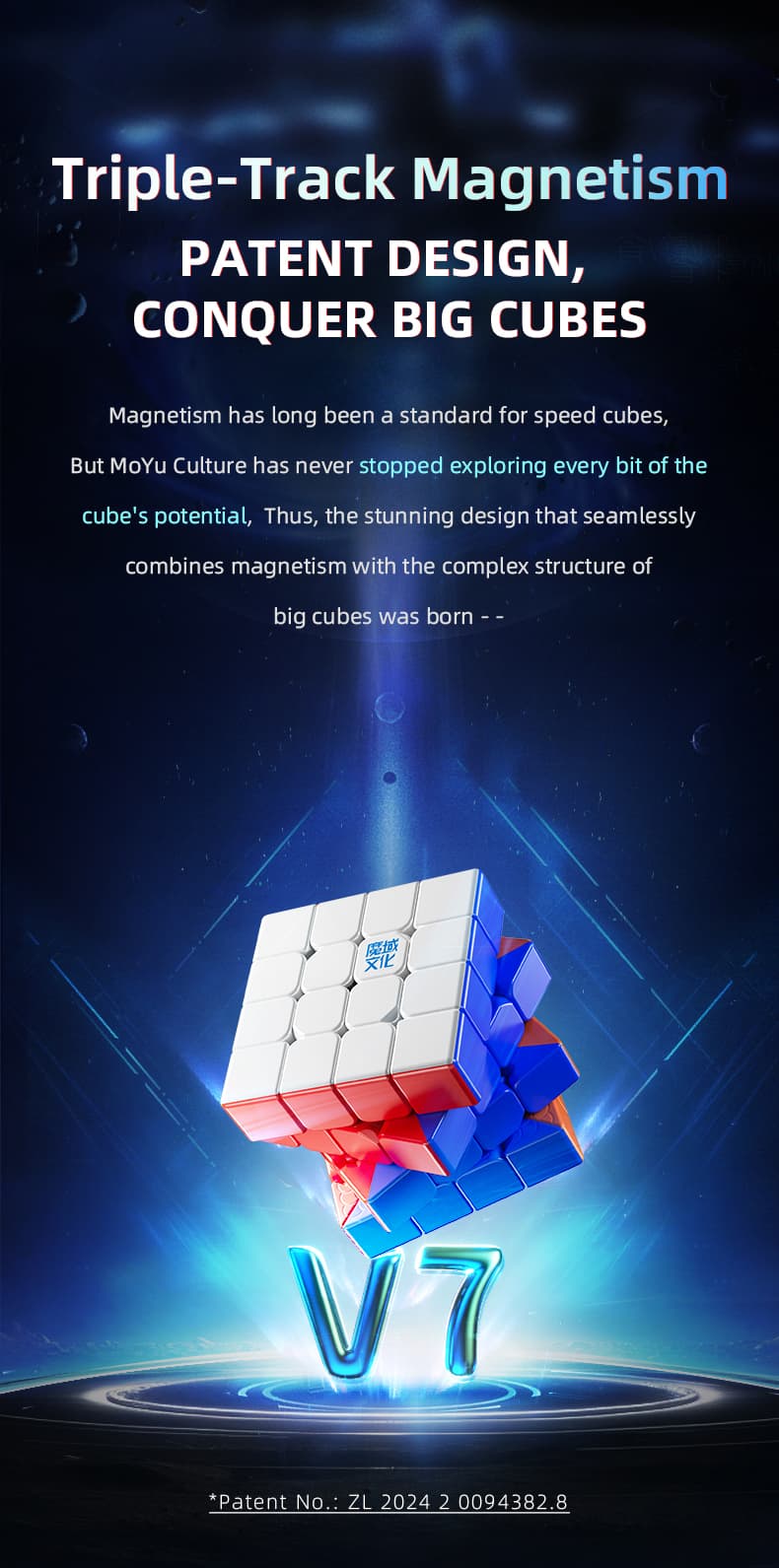 MoYu AoSu V7 4x4 Triple-Track Magnetic UV image 6