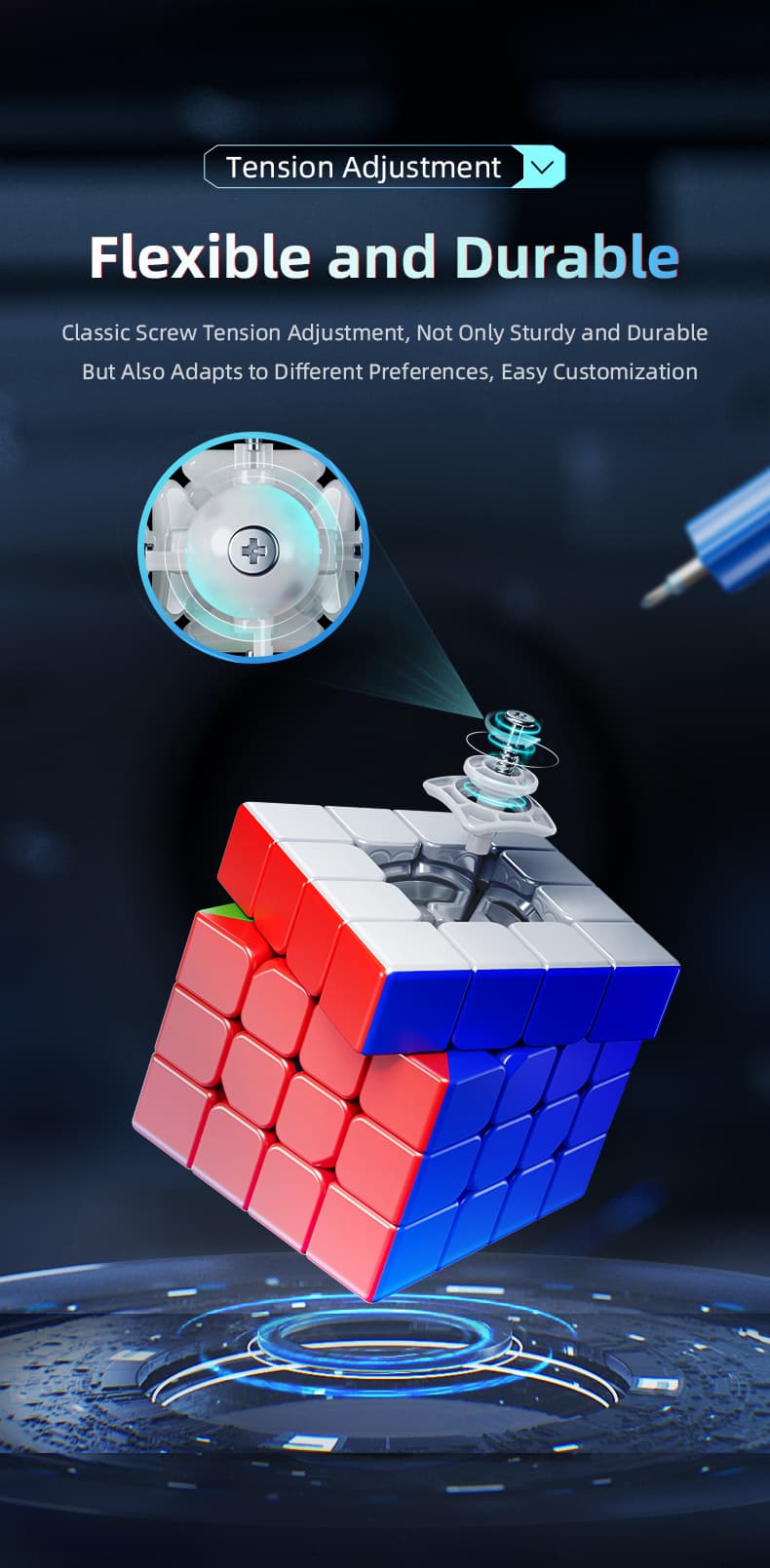 MoYu AoSu V7 4x4 Triple-Track Magnetic UV image 15