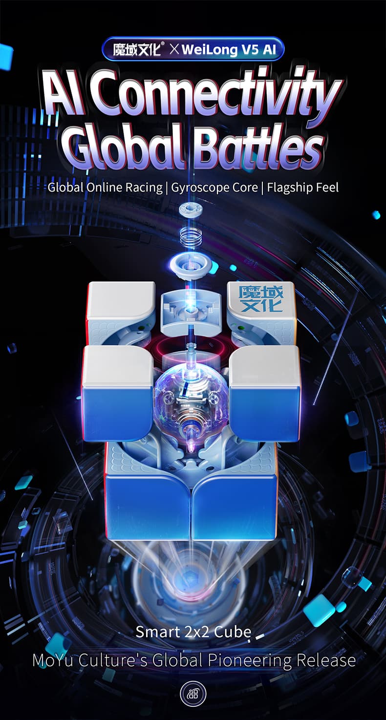 MoYu WeiPo V5 AI Gyroscope Core UV 2x2 - Stickerless image 2