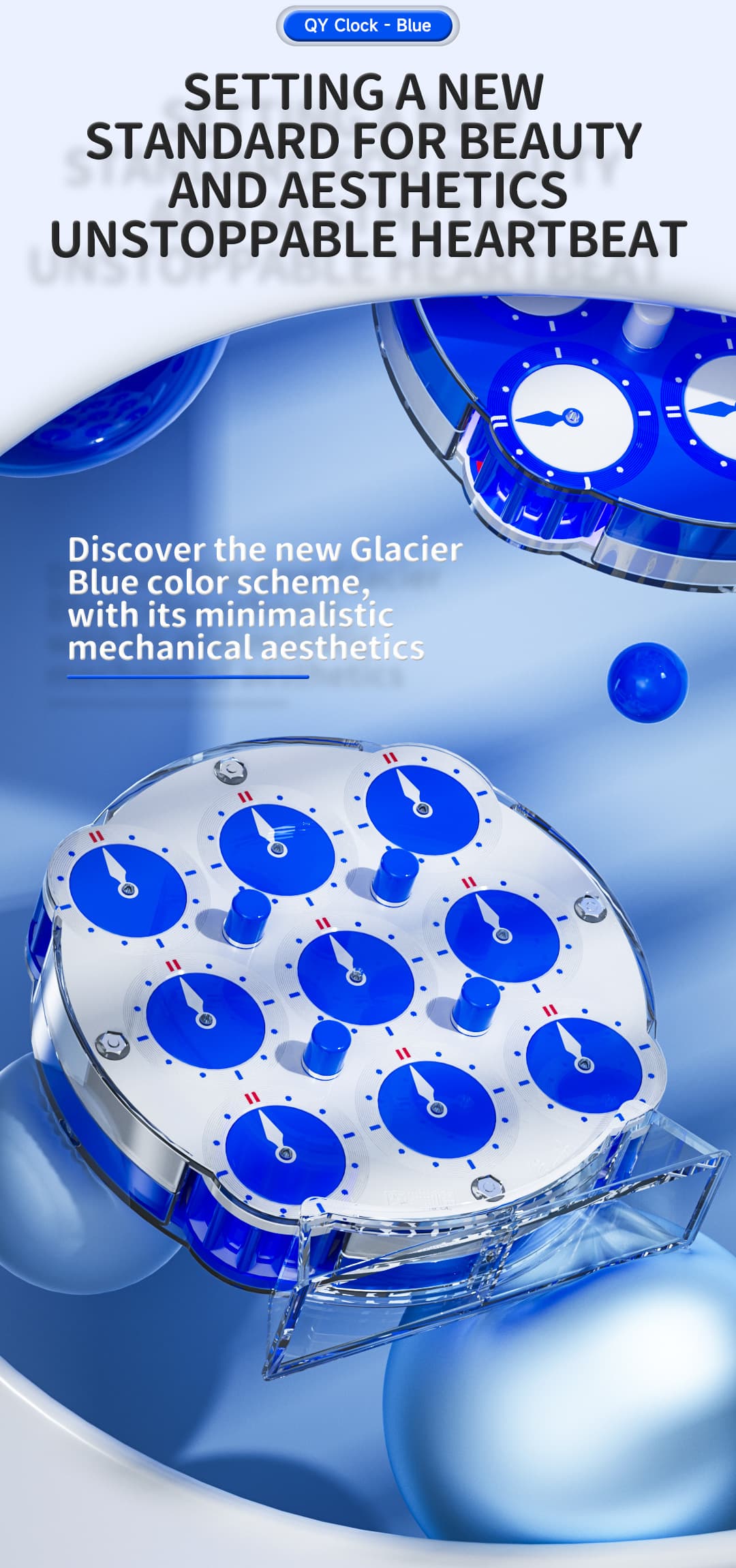 QiYi Magnetic Clock - Blue image 5