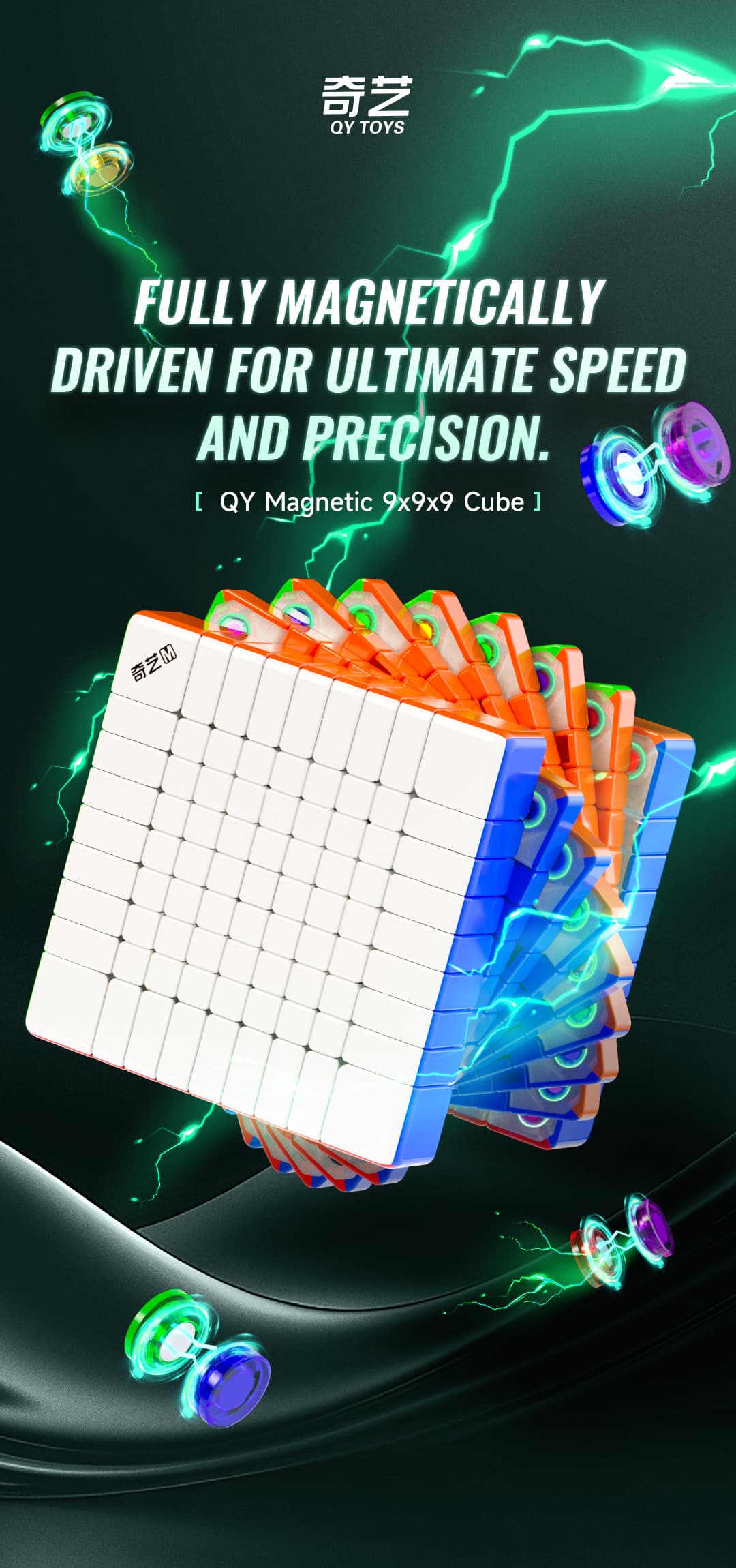 QiYi Magnetic 9x9 Ball Core - Stickerless image 6