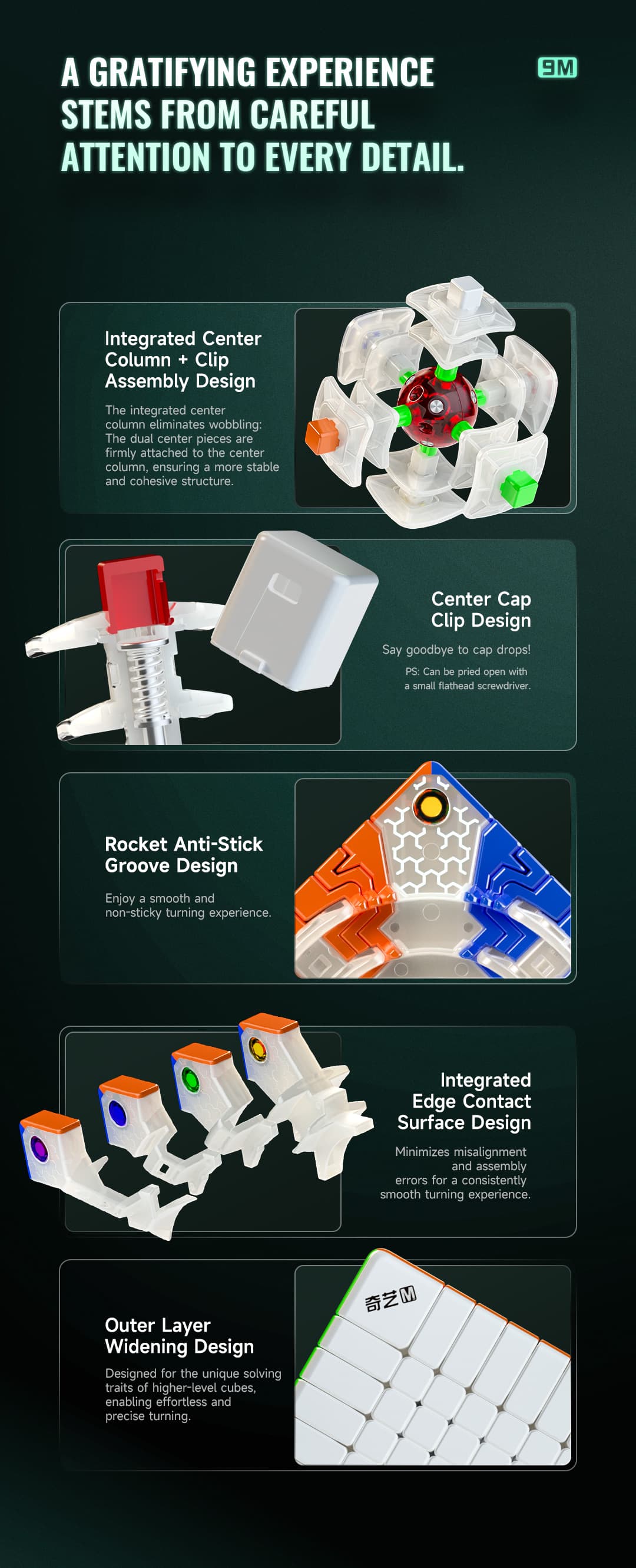 QiYi Magnetic 9x9 Ball Core - Stickerless image 12