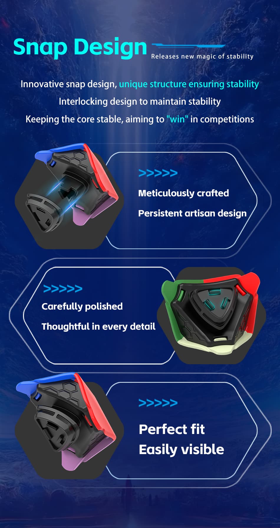 DianSheng Galaxy 2x2 Megaminx M - Black Internal image 13