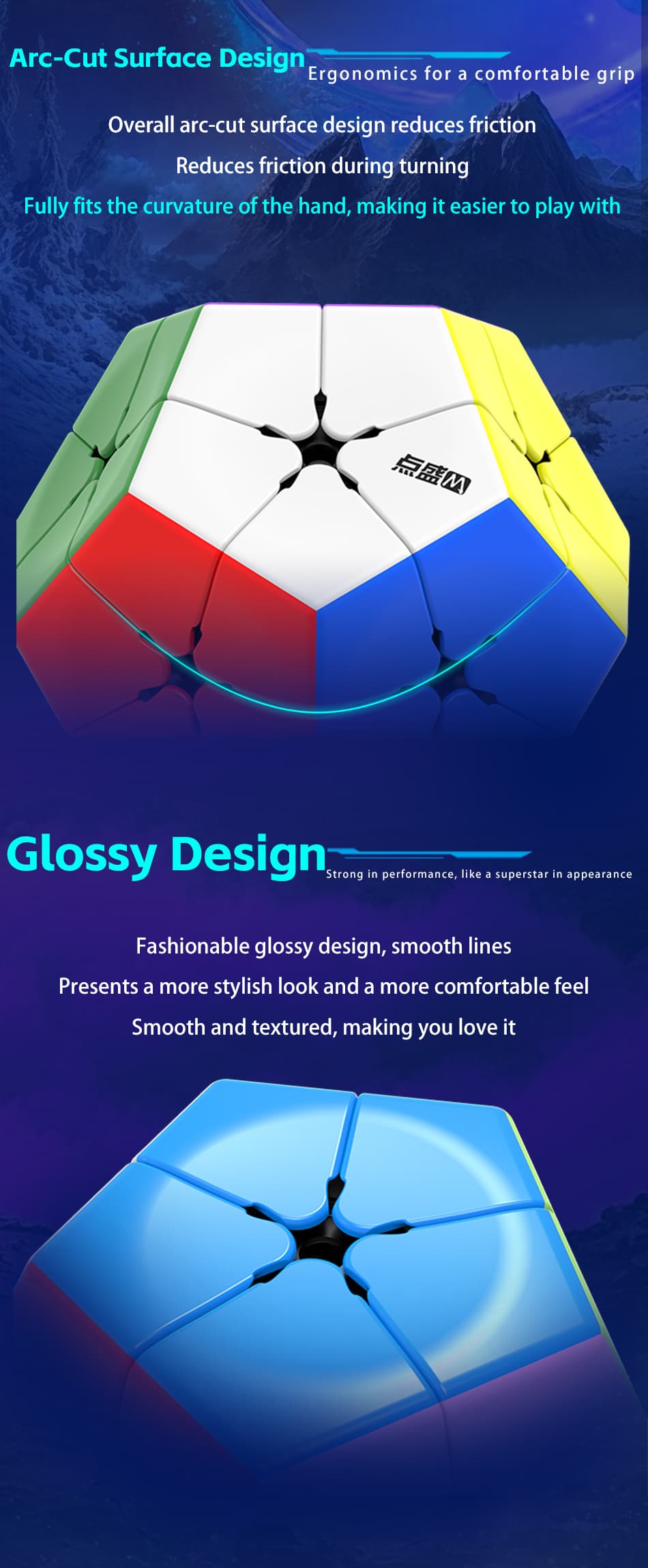 DianSheng Galaxy 2x2 Megaminx M - Black Internal image 15