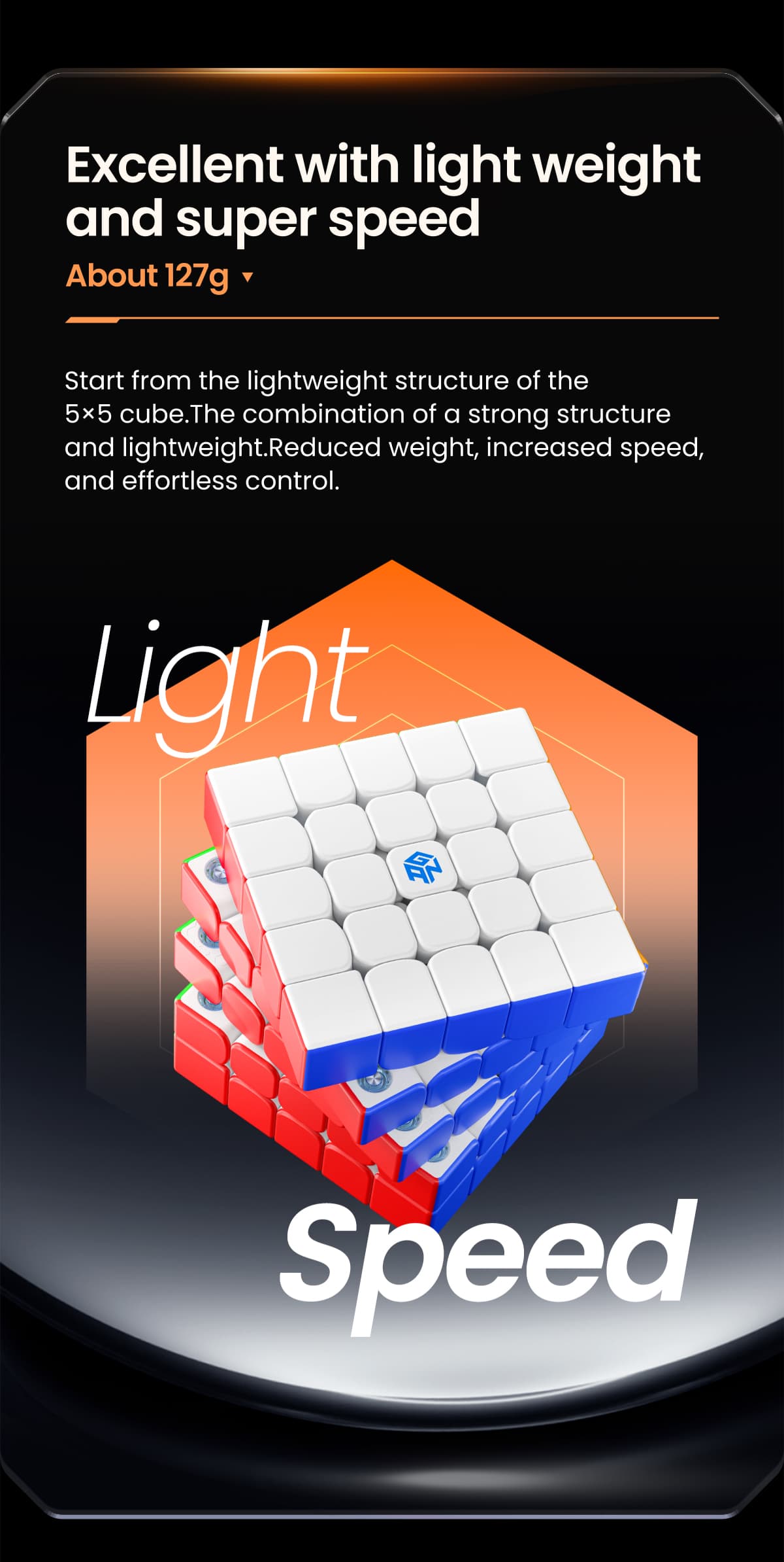 GAN 562 5x5 Magnetic Ball-Core Frosted image 12