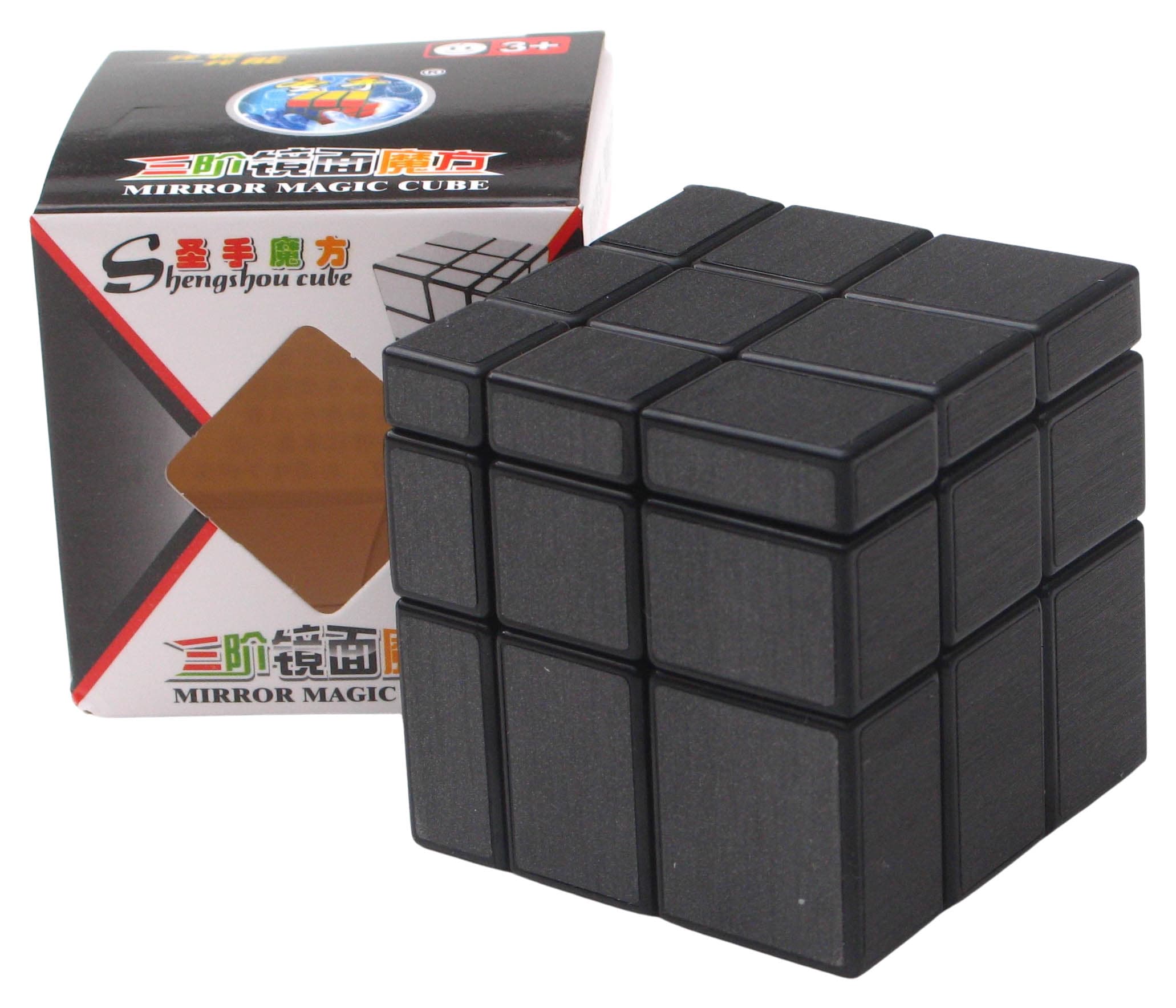 Shengshou 3x3 mirror cube with gray stickers - Black image 8