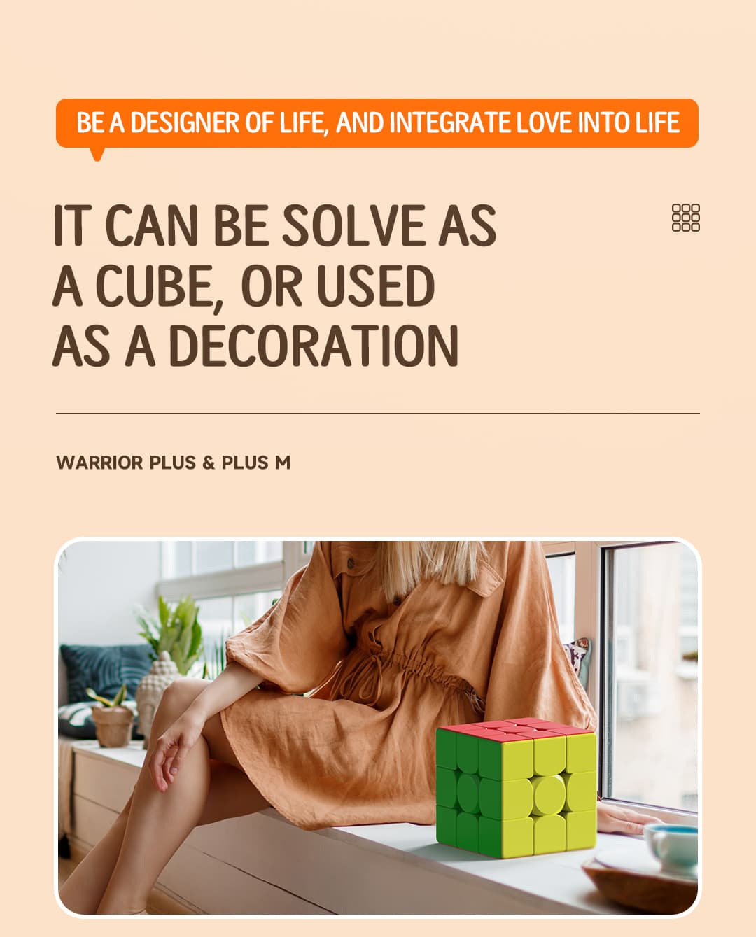 QiYi Warrior Plus M 3x3 (18.8cm) - Stickerless image 6