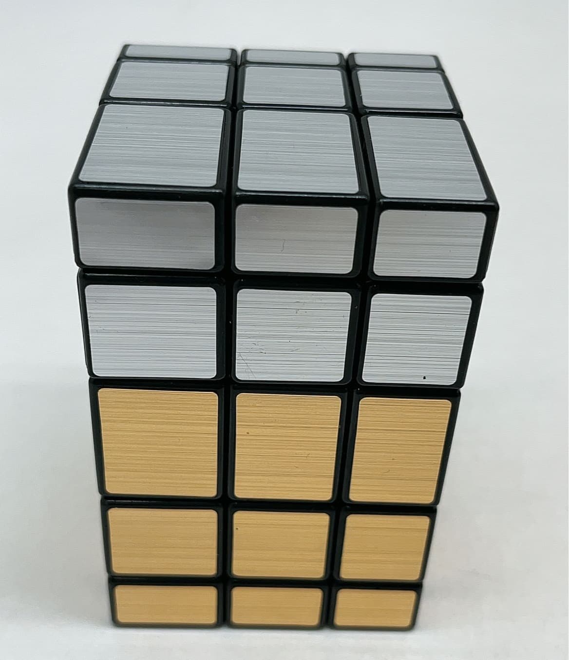 3x3x5 Siamese Mirror Short Cube(84mm) - Golden+Silver Stickers image 5