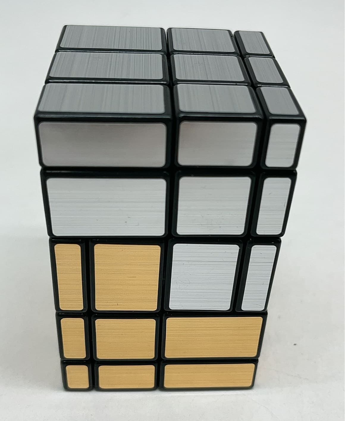 3x3x5 Siamese Mirror Short Cube(84mm) - Golden+Silver Stickers image 3