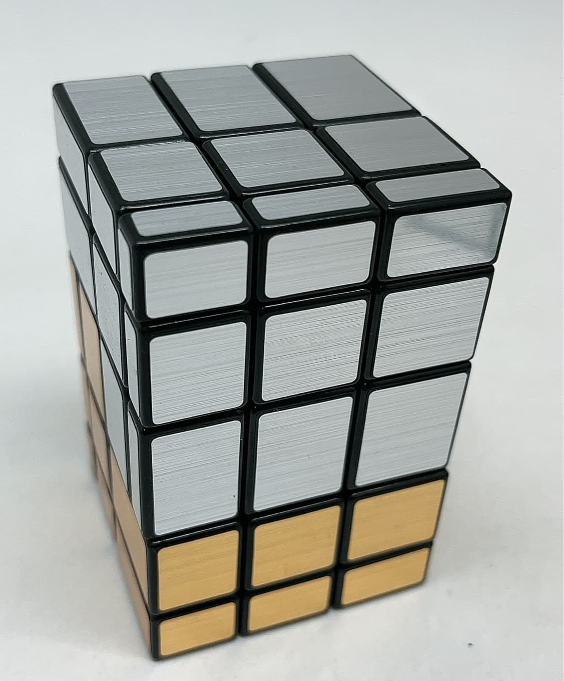 3x3x5 Siamese Mirror Short Cube(84mm) - Golden+Silver Stickers image 6