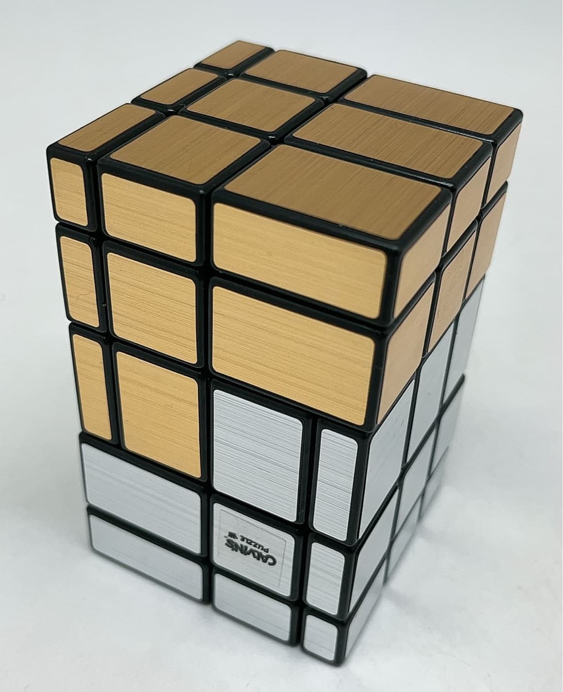 3x3x5 Siamese Mirror Short Cube(84mm) - Golden+Silver Stickers image 4