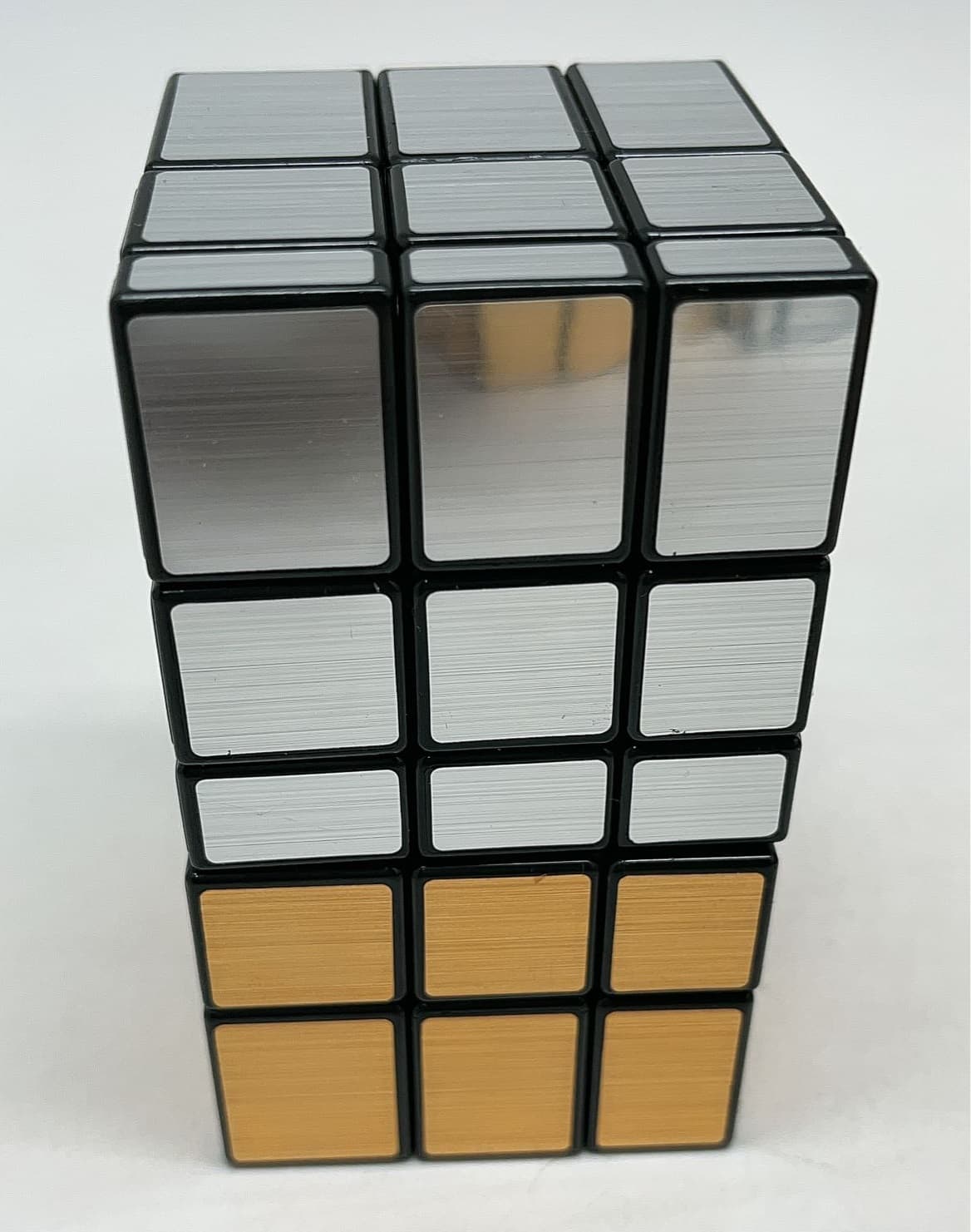 3x3x5 Siamese Mirror Tall Cube(100mm) - Golden+Silver Stickers image 4
