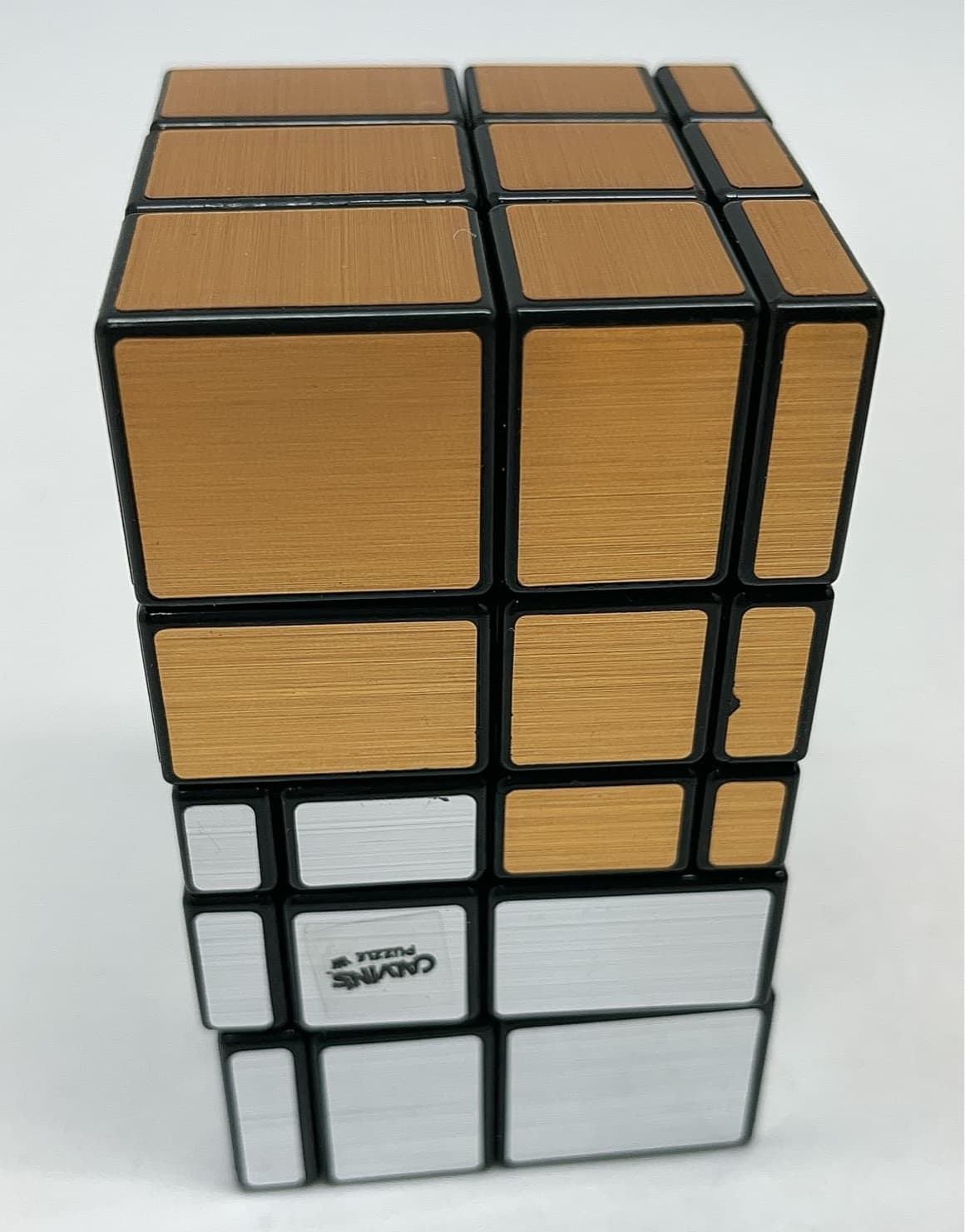 3x3x5 Siamese Mirror Tall Cube(100mm) - Golden+Silver Stickers image 6