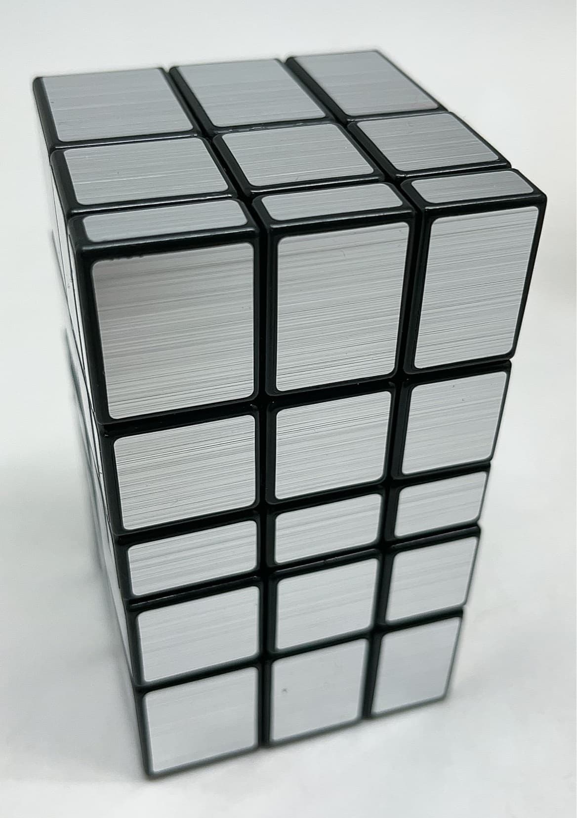 3x3x5 Siamese Mirror Tall Cube(100mm) - Silver image 5