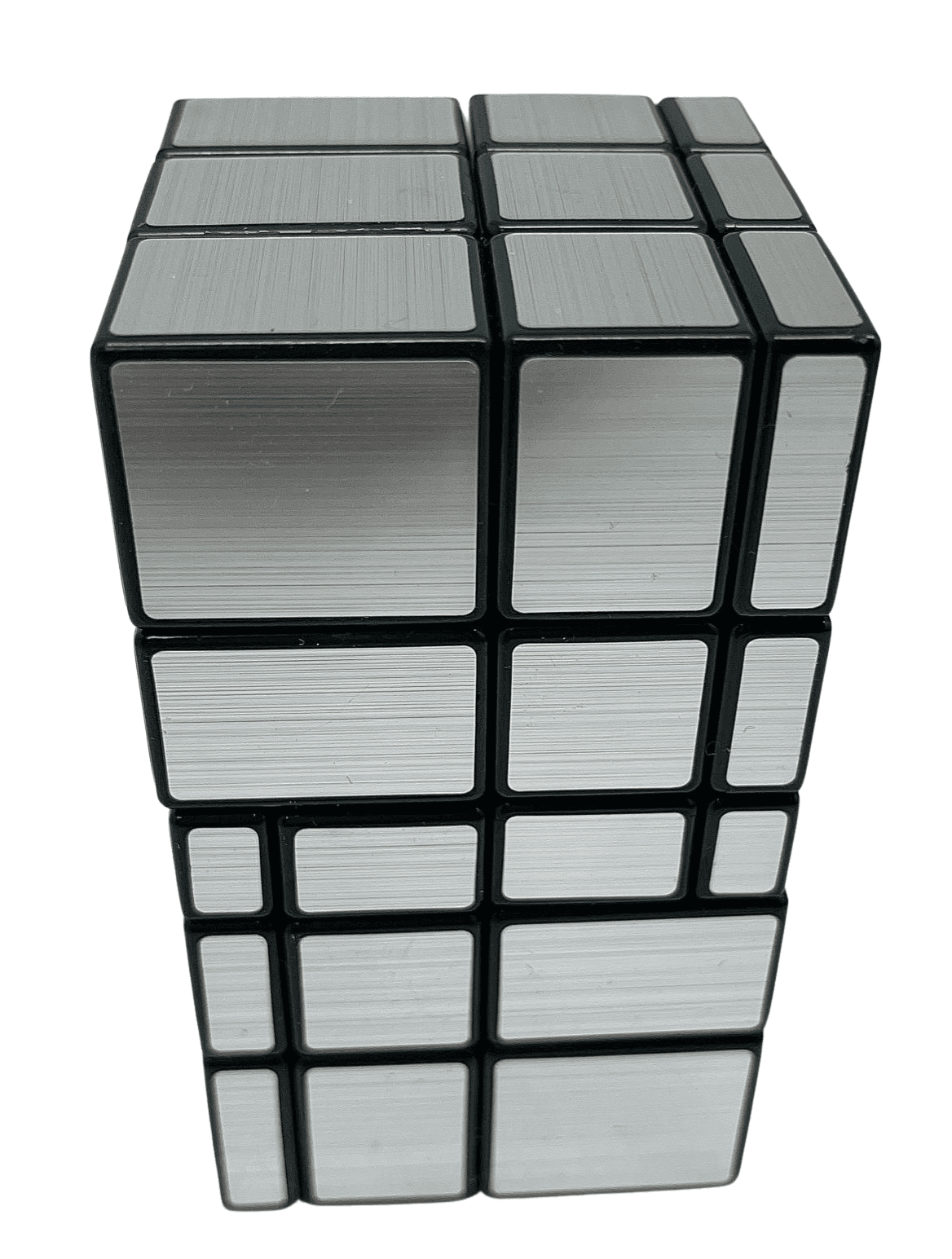 3x3x5 Siamese Mirror Tall Cube(100mm) - Silver image 1