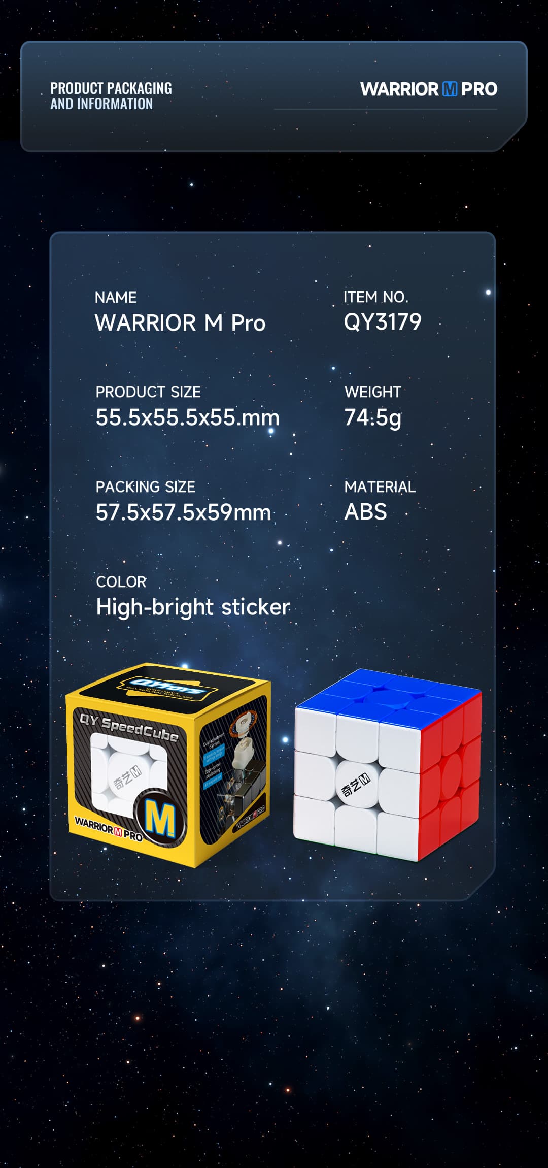 Warrior M Pro 3x3 - Stickerless image 12
