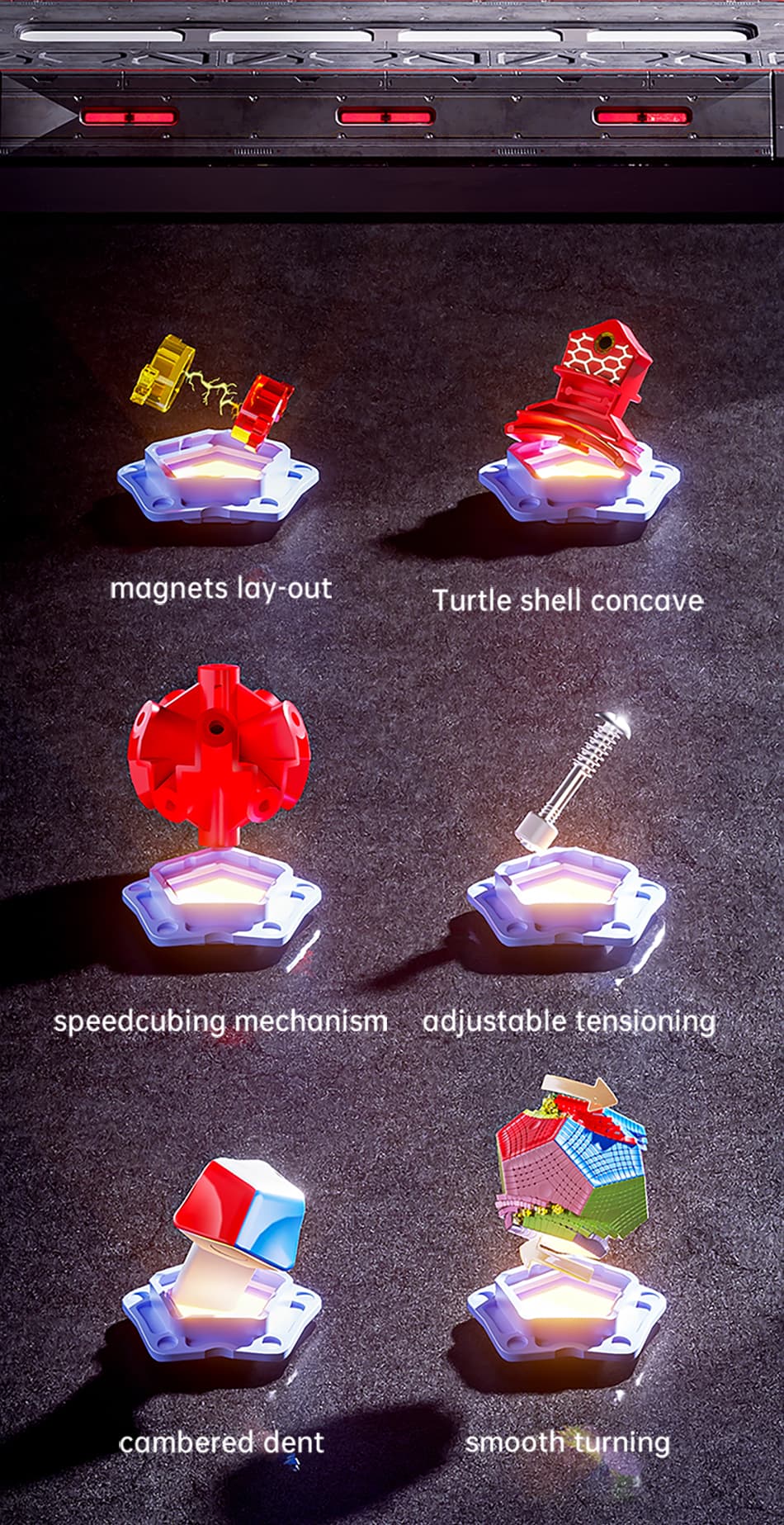 DianSheng Galaxy Magnetic Petaminx - Stickerless image 6