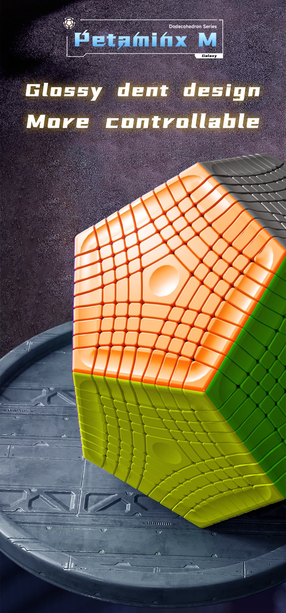 DianSheng Galaxy Magnetic Petaminx - Stickerless image 8