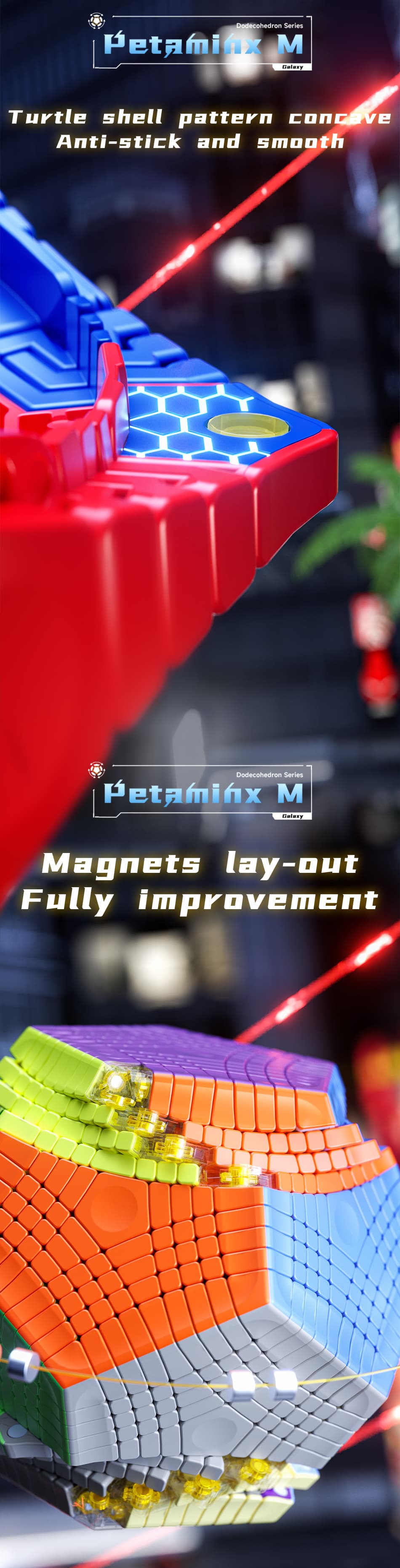 DianSheng Galaxy Magnetic Petaminx - Stickerless image 9