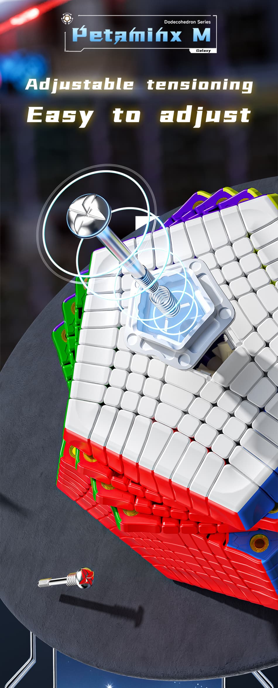 DianSheng Galaxy Magnetic Petaminx - Stickerless image 10