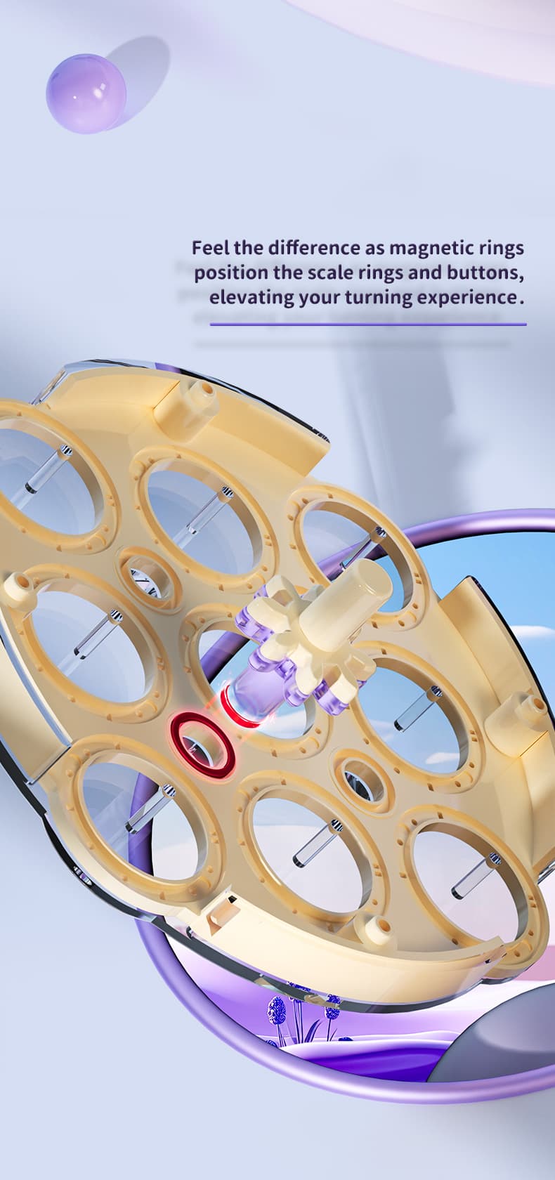 QiYi Magnetic Clock - Lilac image 8