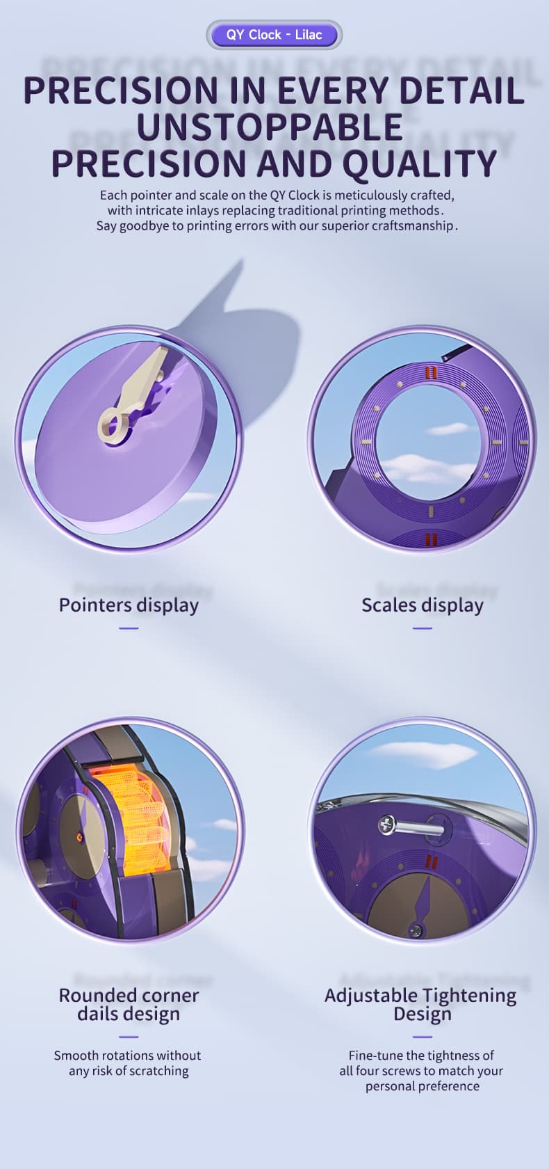 QiYi Magnetic Clock - Lilac image 10