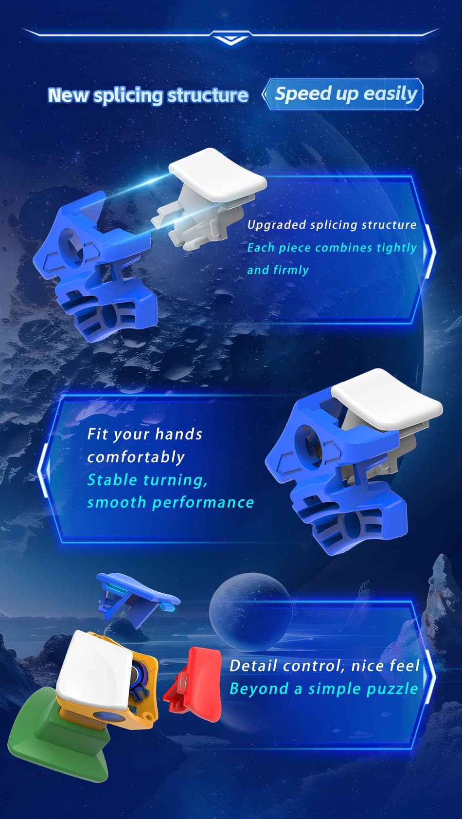 DianSheng Galaxy Magnetic Master Kilominx - Stickerless image 8