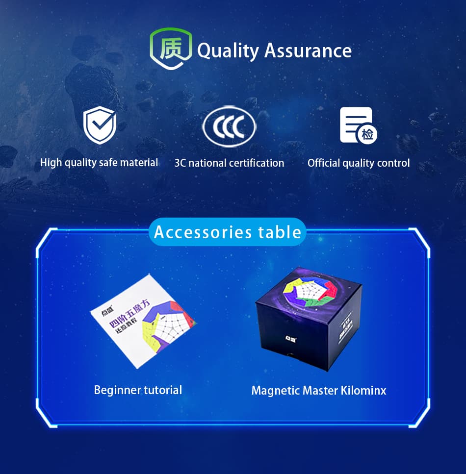 DianSheng Galaxy Magnetic Master Kilominx - Stickerless image 11