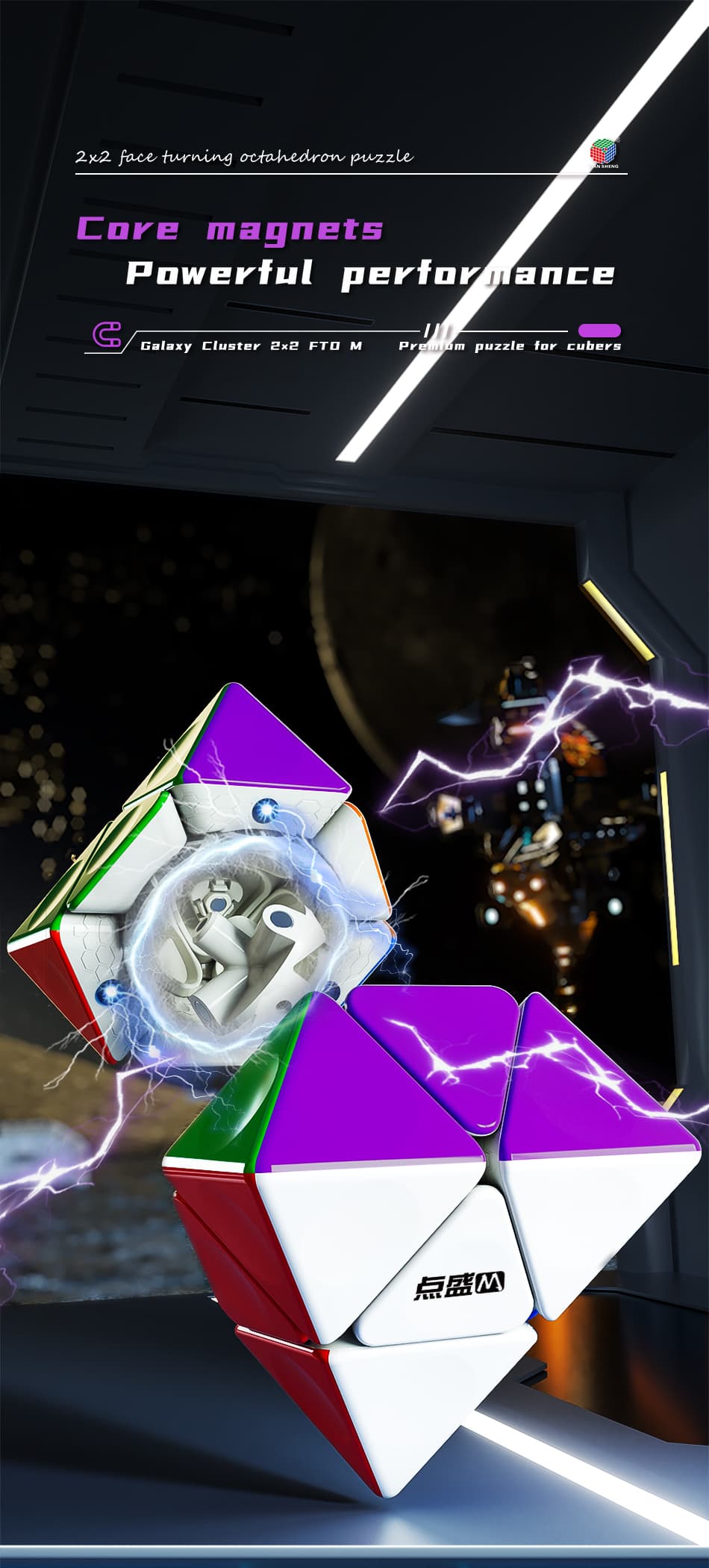 DianSheng Magnetic 2x2 FTO - Black Internal image 3