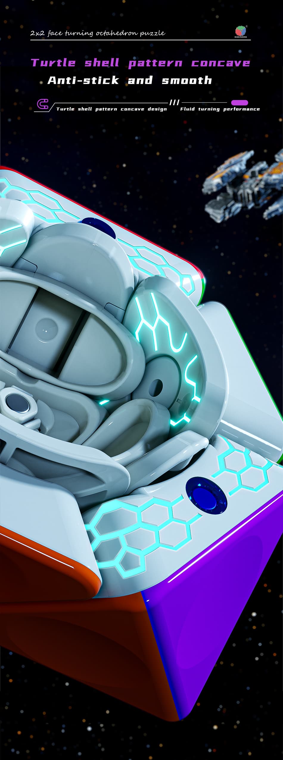 DianSheng Magnetic 2x2 FTO - Black Internal image 7