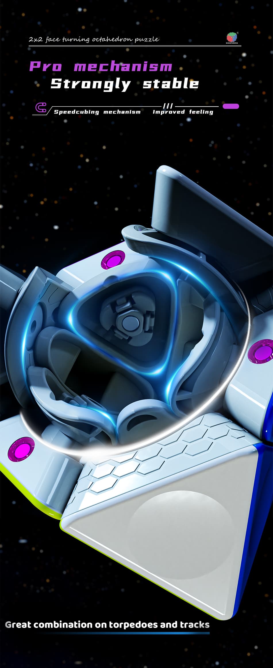 DianSheng Magnetic 2x2 FTO - Black Internal image 8