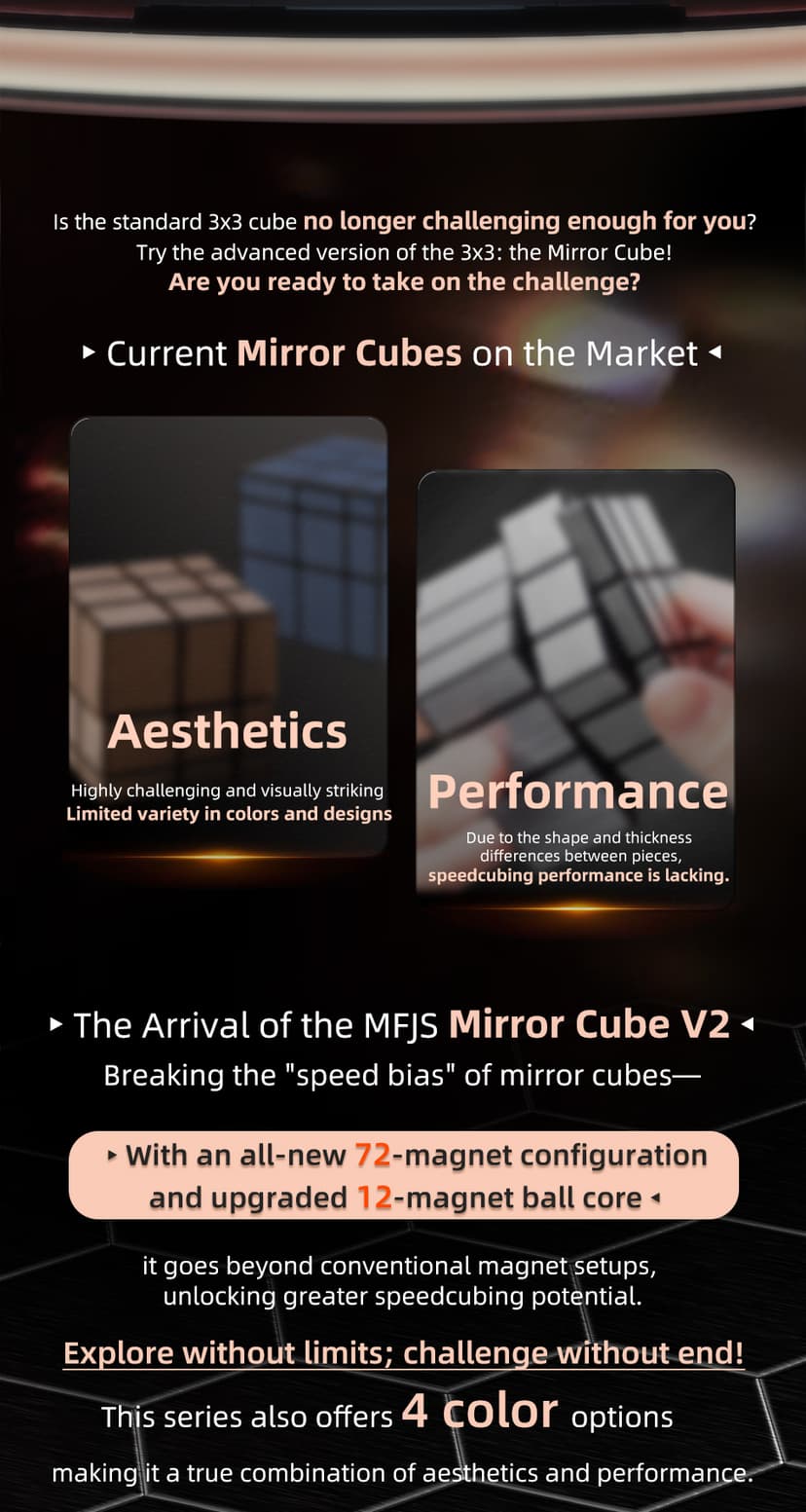 Cubing Classroom Mirror 3x3 V2 M Ball Core UV - Golden image 5