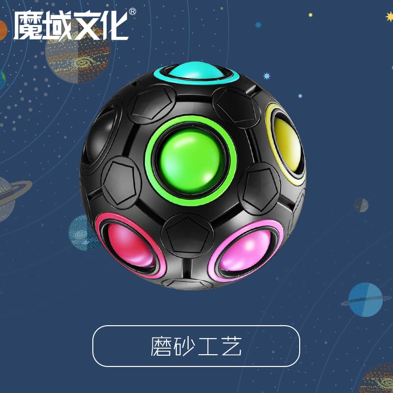 Moyu Rainbow Ball (12 Holes) - Black image 2